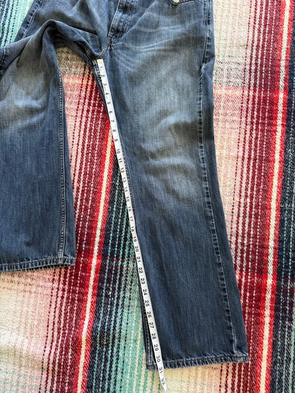 Levi's × Vintage Distressed Levi's 527 Bootcut Jeans Waist 37x31 Size US 37 - 8 Thumbnail
