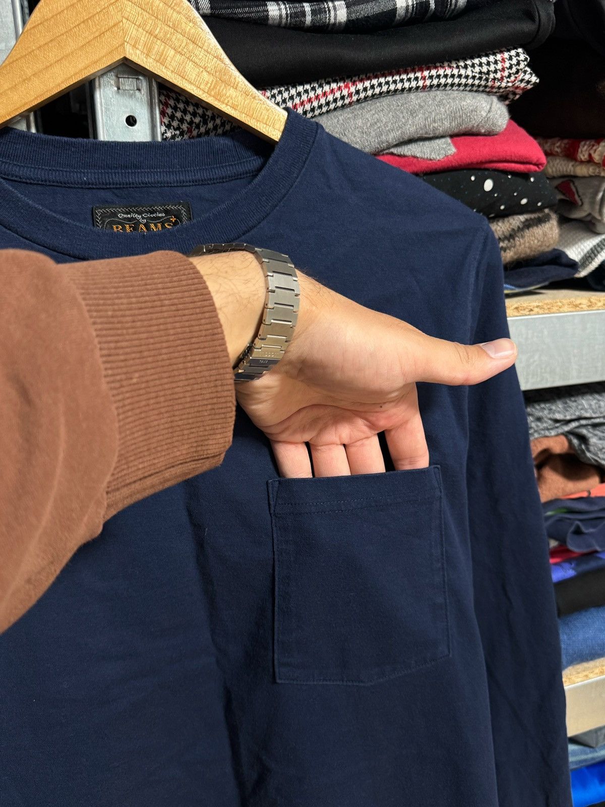 Beams Japan Beams Japan Navy Long Sleeve T Shirt Size S Sweatshirt Size US S / EU 44-46 / 1 - 3 Thumbnail
