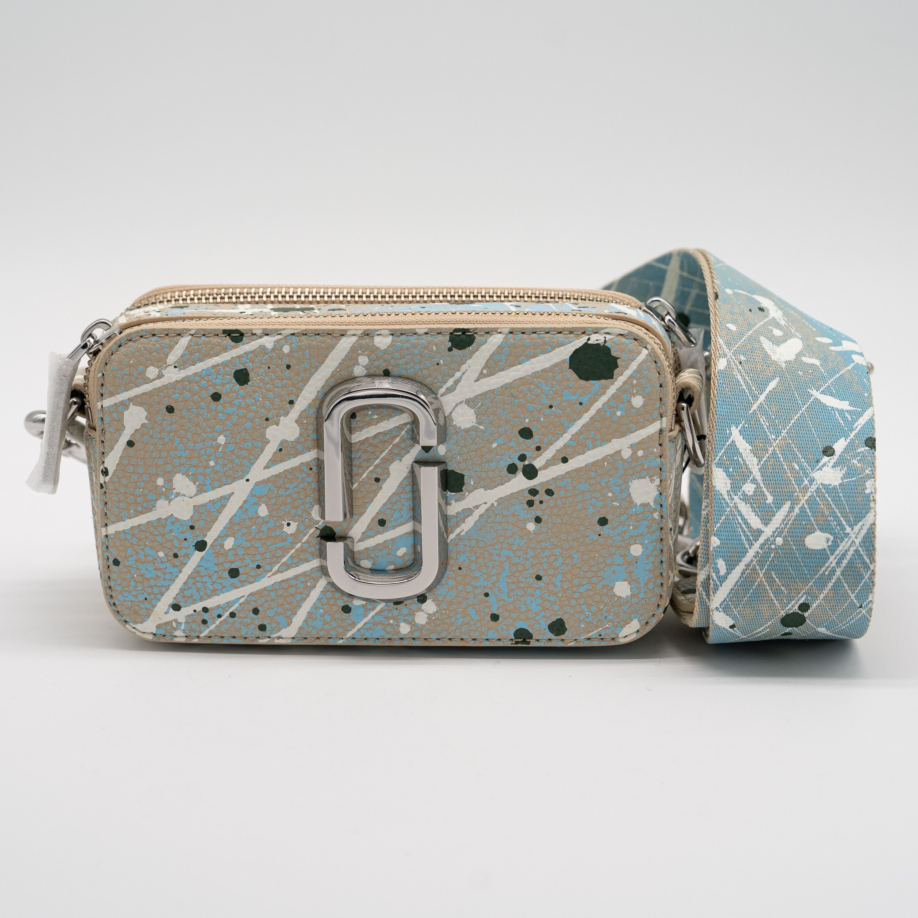 Marc Jacobs Marc Jacobs Paint Splatter Blue Snapshot Bag Shoulder Size ONE SIZE - 1 Thumbnail