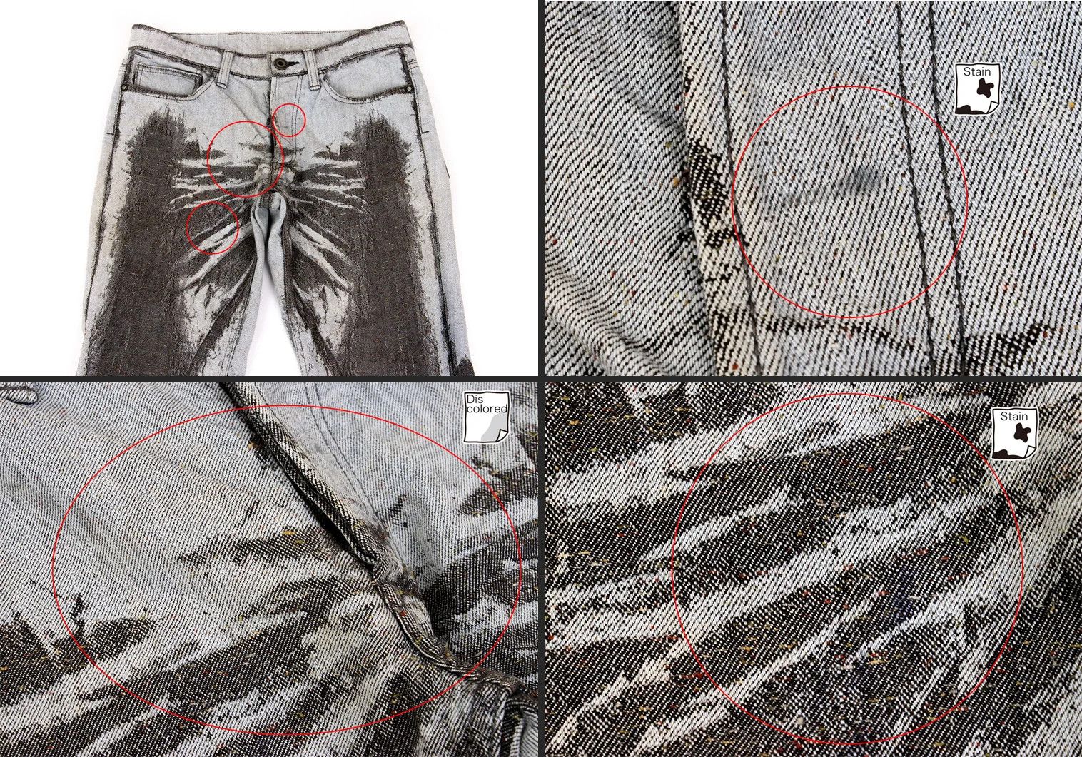 Issey Miyake Men's Washed Nepp Jacquard Denim Pants in Gray Size US 30 / EU 46 - 2 Thumbnail