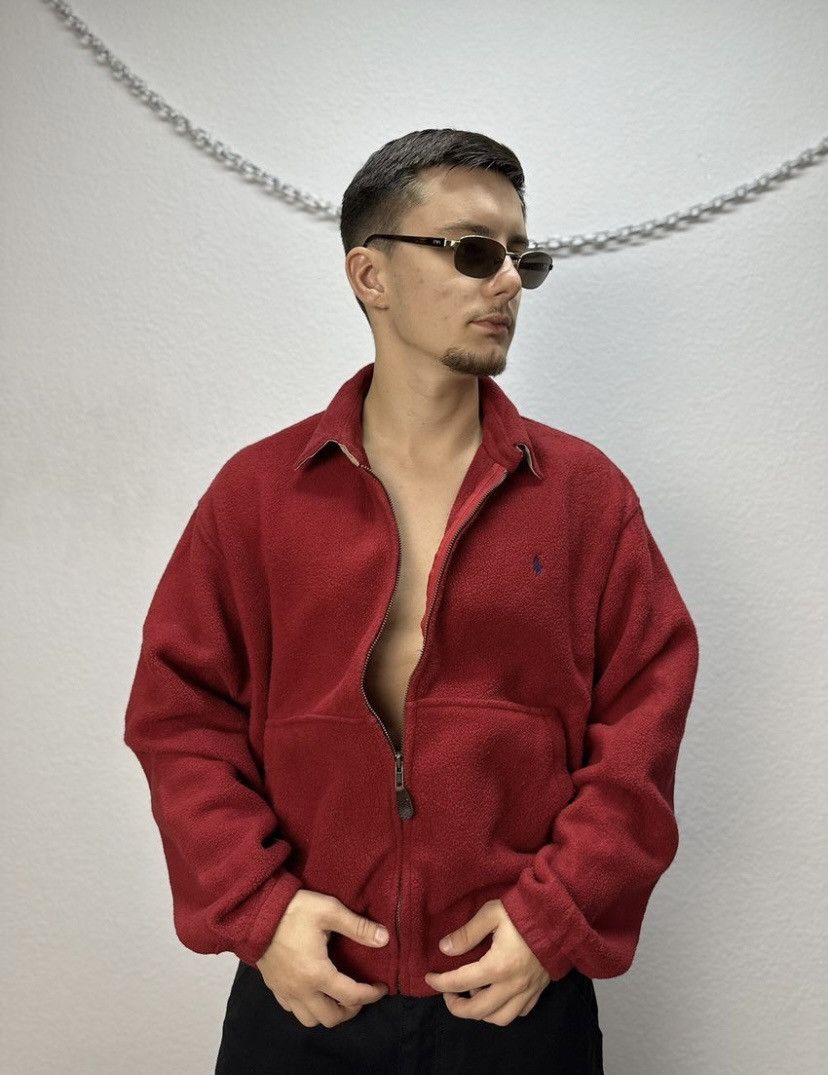 Polo Ralph Lauren Polo Ralph Lauren Vintage Fleece Jacket Full Zip Distressed Size US M / EU 48-50 / 2 - 2 Thumbnail