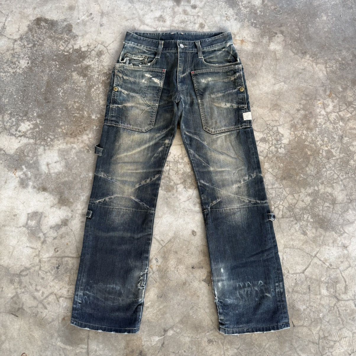 PPFM W31 Vintage PPFM The Desert Fox Rusty Distressed Denim Jeans Size US 31 - 1 Thumbnail
