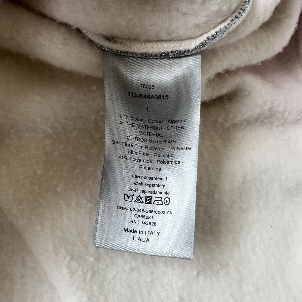 Dior × ERL DIOR ERL 22SS SWIRI WAVEHOODIE white pink/ silver Size US L / EU 52-54 / 3 - 8 Thumbnail