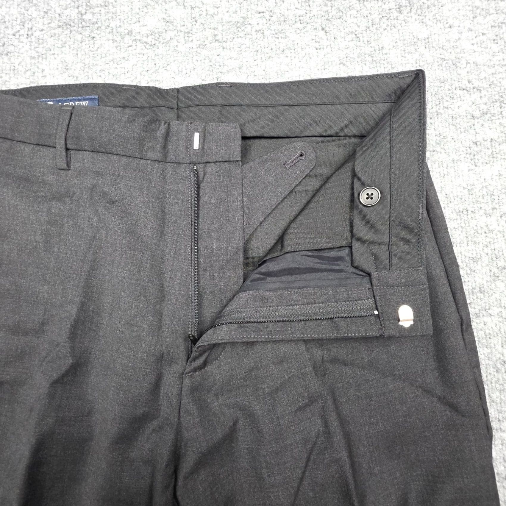 J.Crew VINTAGE J.CREW Wool Dress Pants Men 32 x 32 Gray Lined Creased Straight Leg Size US 32 / EU 48 - 5 Thumbnail