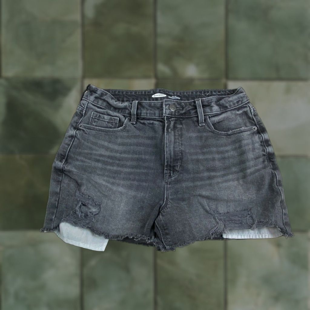 Old Navy Old Navy Womens Denim Shorts 8 Faded Black High Rise Distressed Cut Offs NWOT Size 28" / US 6 / IT 42 - 1 Thumbnail
