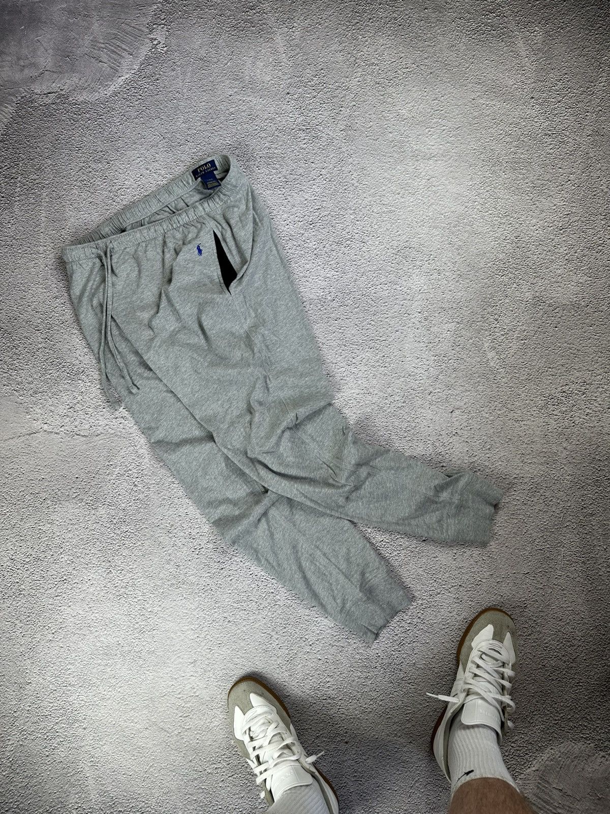 Polo Ralph Lauren × Vintage Polo Ralph Lauren Grey Sweatpants Logo Joggers Y2K Size US 36 / EU 52 - 1 Thumbnail
