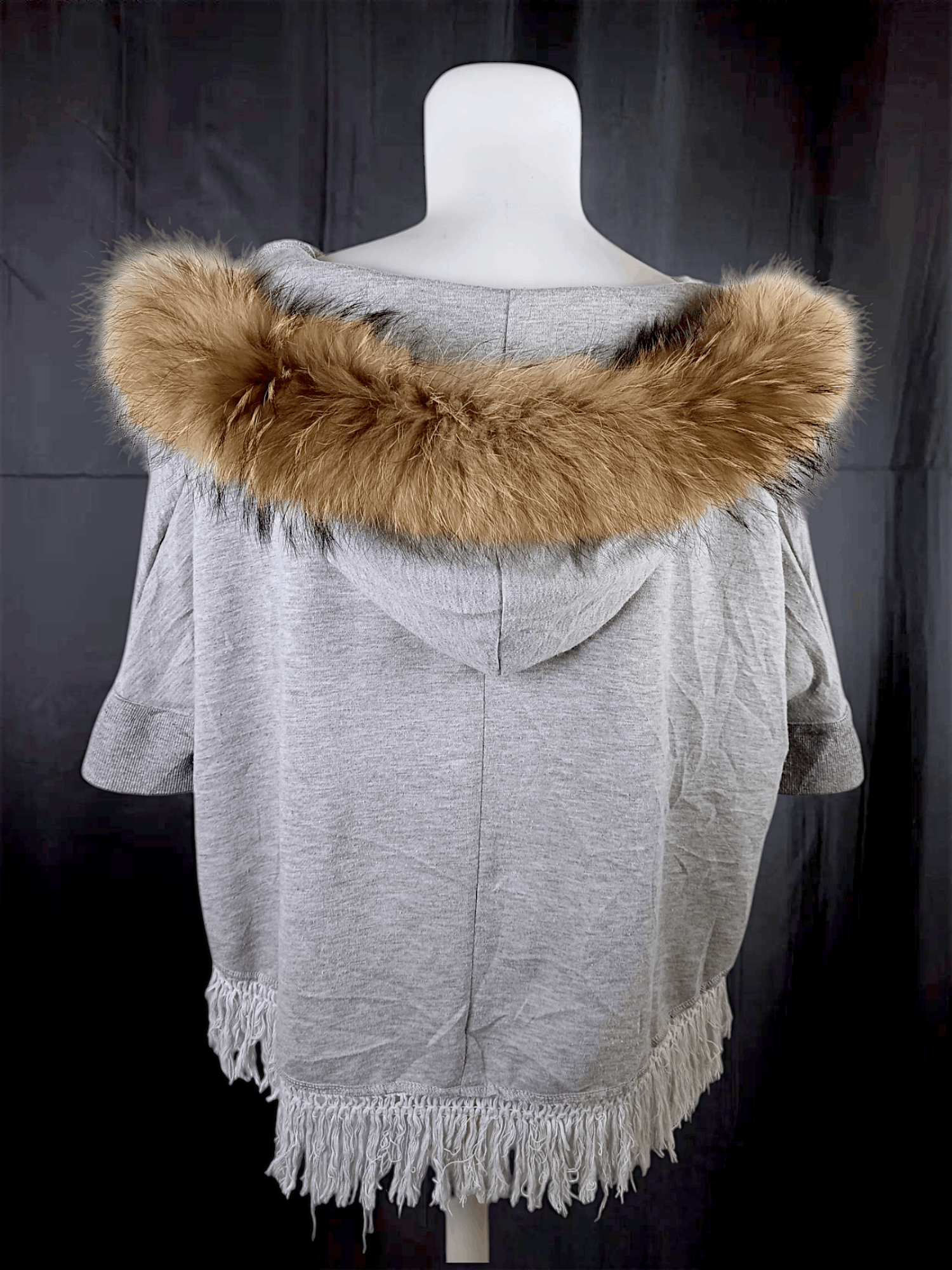 Japanese Brand × Le Grande Bleu (L.G.B.) "F" Vintage Fur Zipper Hoodie Tassel Poncho Size US L / EU 52-54 / 3 - 22 Thumbnail