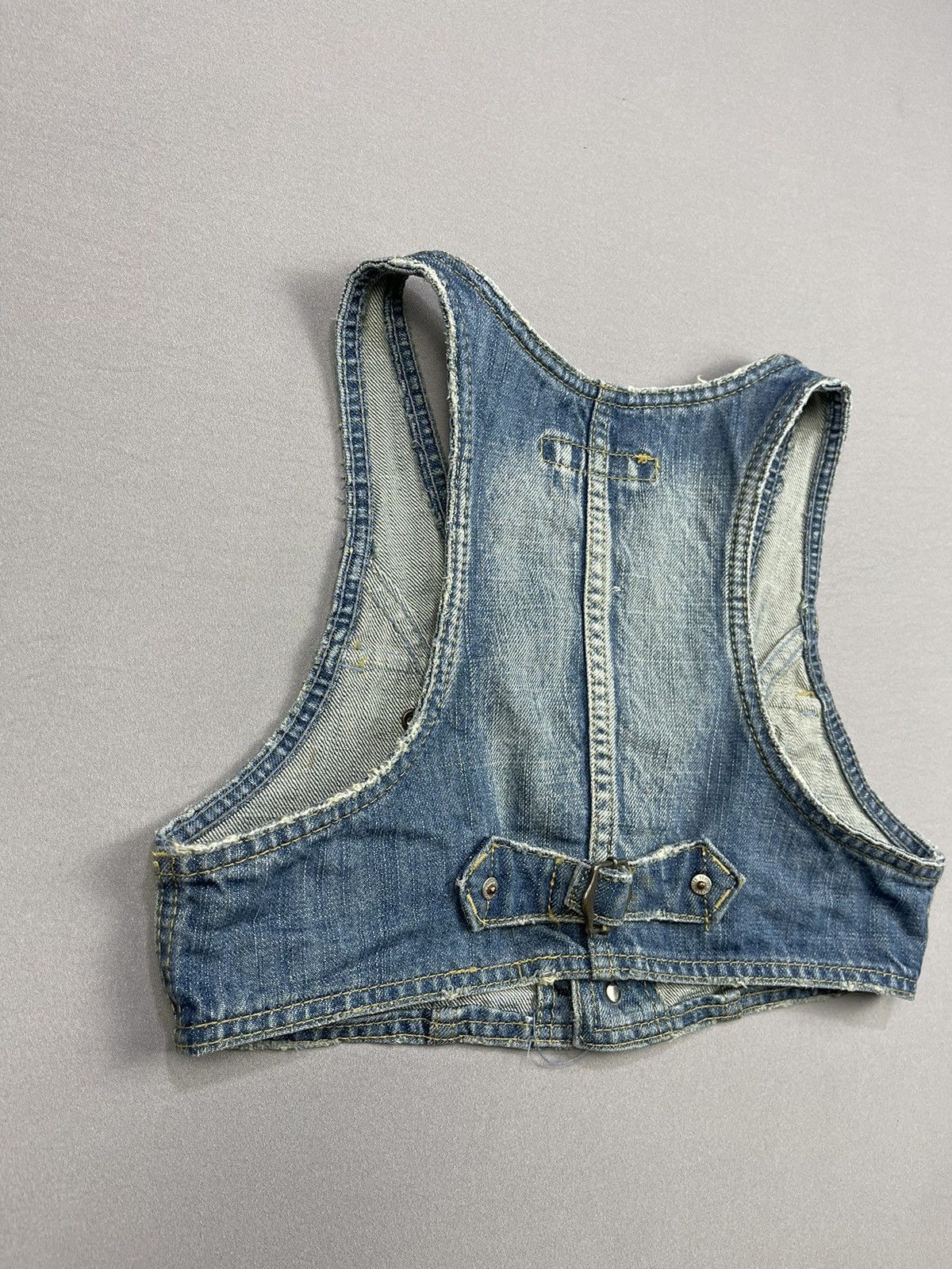 If Six Was Nine RARE🔥 Vintage HOTCHKISS Stylish Denim Bra Tank Tops Size XS / US 0-2 / IT 36-38 - 5 Thumbnail