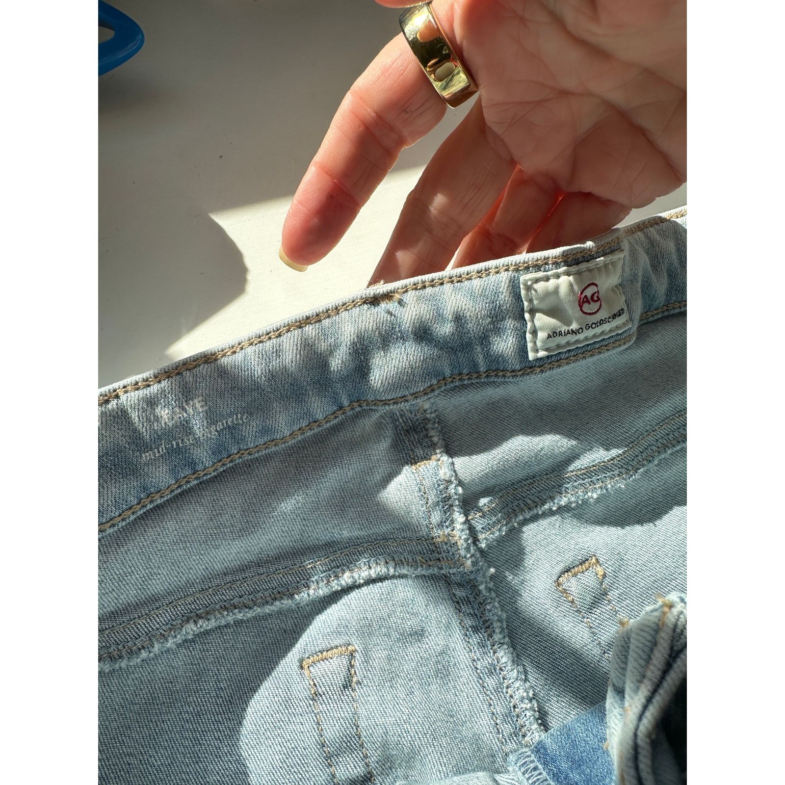AG Adriano Goldschmied AG Faye Jeans Light Wash Women US 32 Cigarette Size 32" / US 10 / IT 46 - 7 Thumbnail