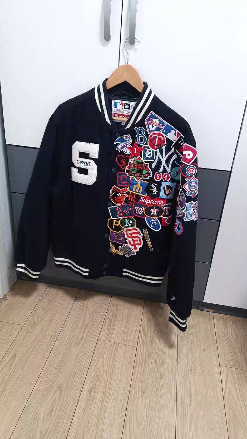 MLB × New Era × Supreme Supreme x Mlb x new era varsity jacket | Grailed