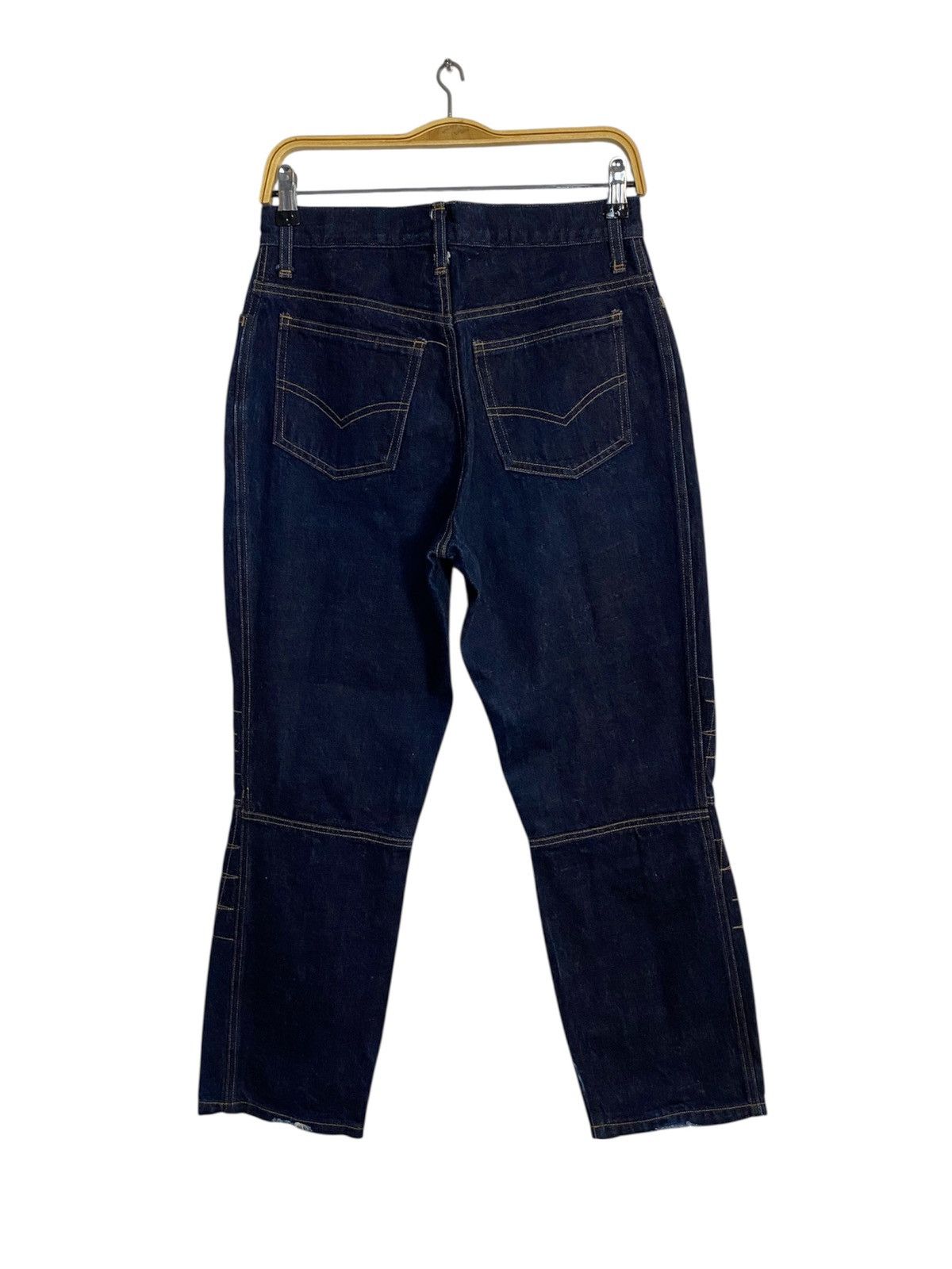 Japanese Brand Hype Japanese Distressed Knee Indigo Denim Jeans Baggy 28 29 Size 29" - 2 Thumbnail