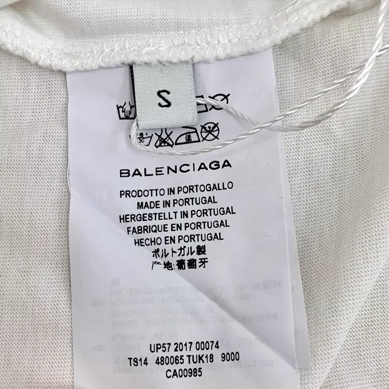 Balenciaga Balenciaga White monogrammed embroidered cotton crew neck Size US S / EU 44-46 / 1 - 7 Thumbnail