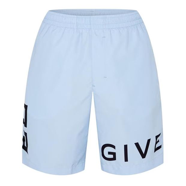 image of Givenchy O1G2R1Mq0424 Swim Shorts In Baby Blue, Men's (Size 30)