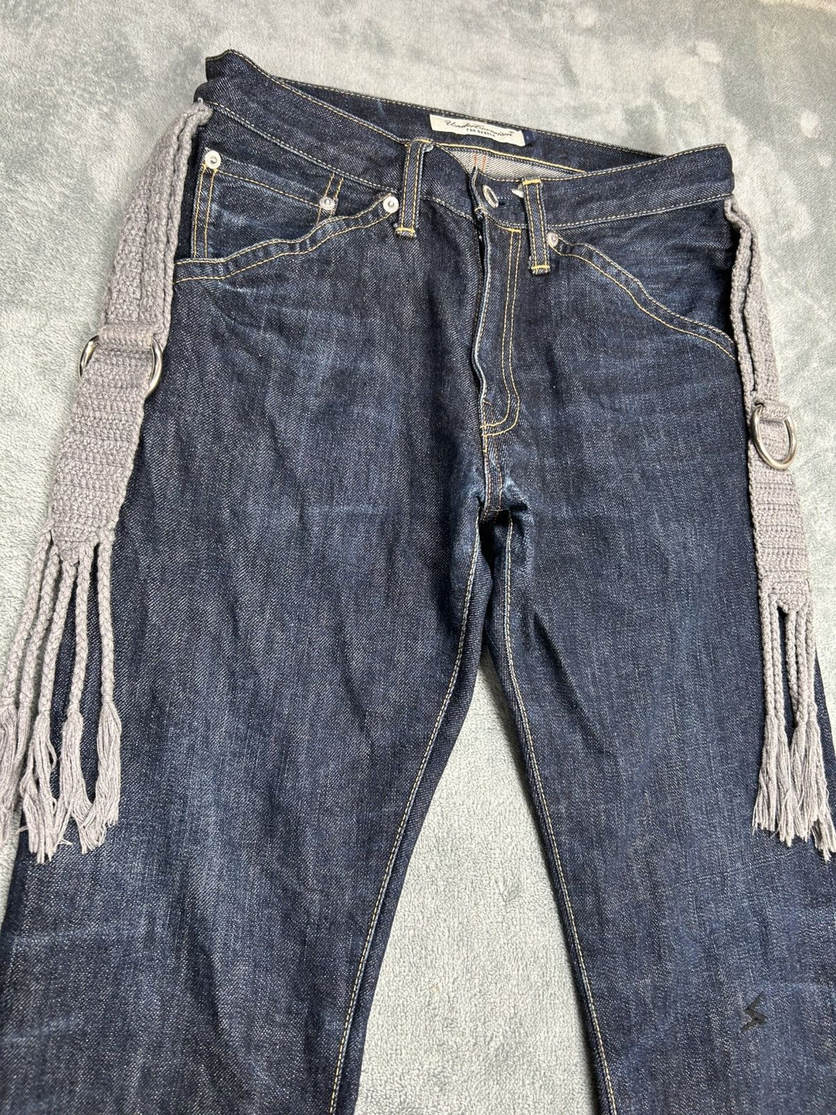 Undercover Undercover SS08 Summer Madnes”Lightning Bolt Fringe Jeans142 Size US 26 / EU 42 - 3 Thumbnail