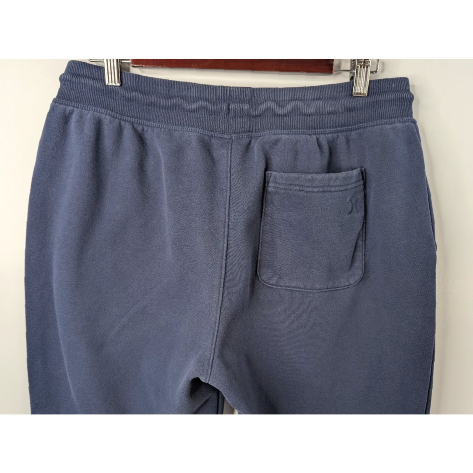 Hurley Hurley Mens Fleece Jogger Blue Logo Pockets Elastic Waist Cotton Blend Sz Large Size US 33 - 5 Thumbnail