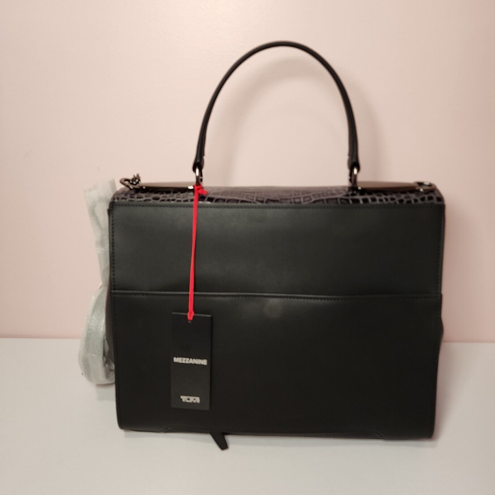 Tumi Tumi Mezzanine RIVERA Crocodile Embossed Leather Satchel Size ONE SIZE - 4 Thumbnail