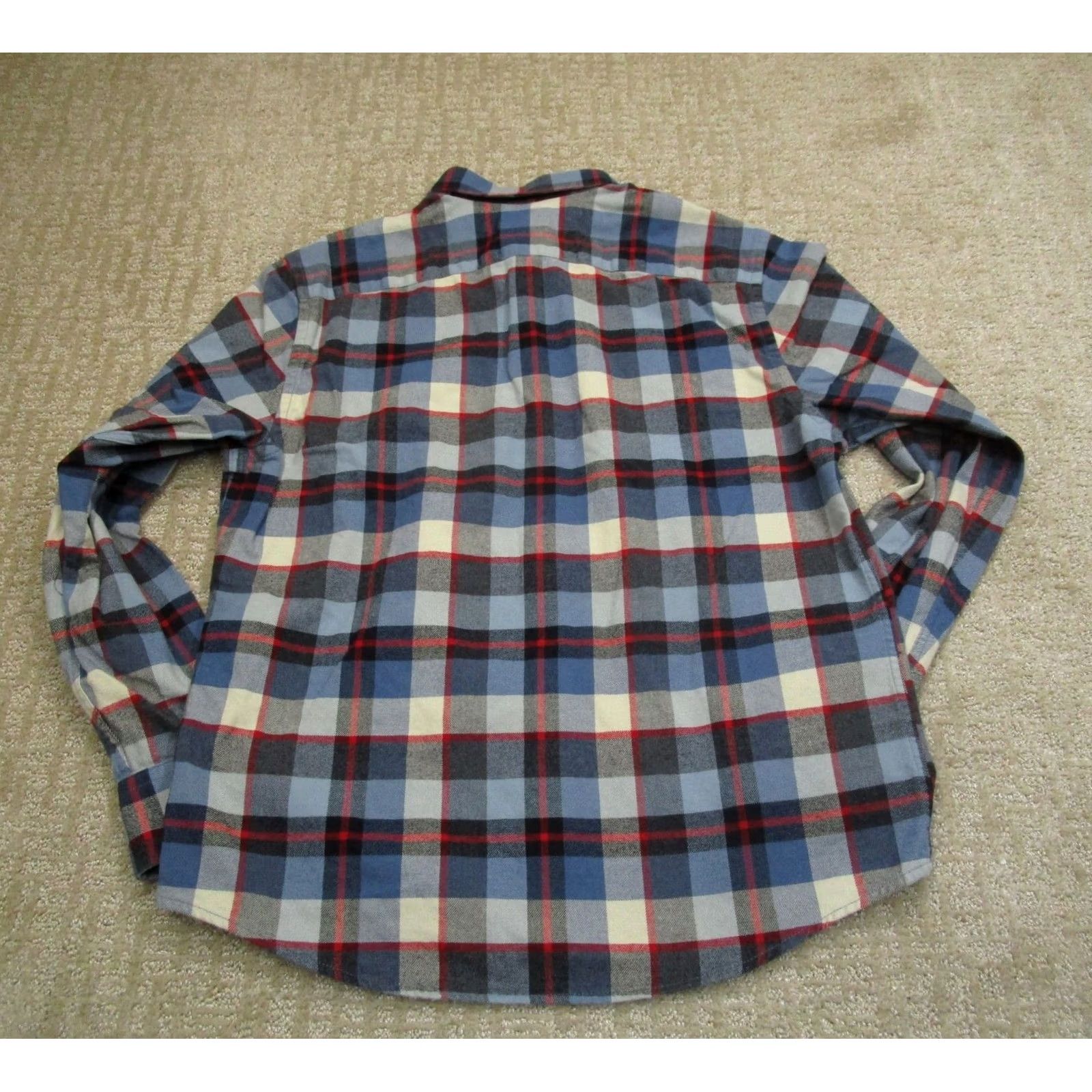 UNTUCKit UNTUCKit Shirt Men Medium Blue Plaid Flannel Long Sleeve Button Down Casual Size US M / EU 48-50 / 2 - 3 Thumbnail