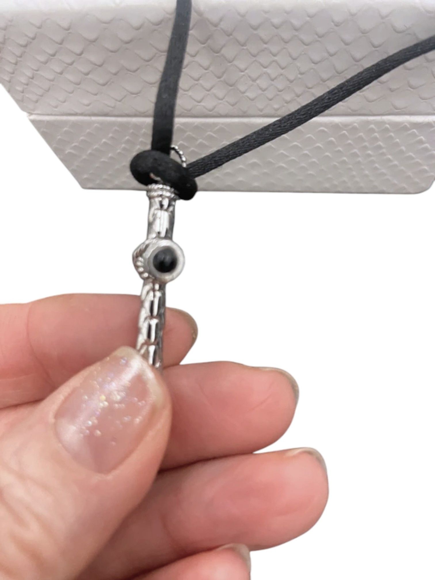 Just Cavalli Just Cavalli Etched Woven Cross Pendant Necklace, 2000s Size ONE SIZE - 2 Thumbnail