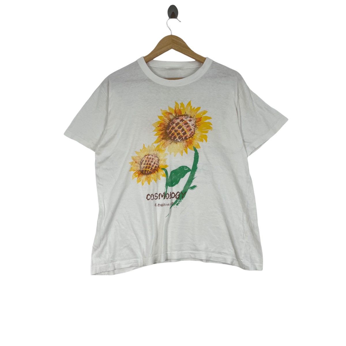 Sunflower Vintage 90s Art Cosmology SUNFLOWER Garden T-Shirt Size US M / EU 48-50 / 2 - 1 Thumbnail
