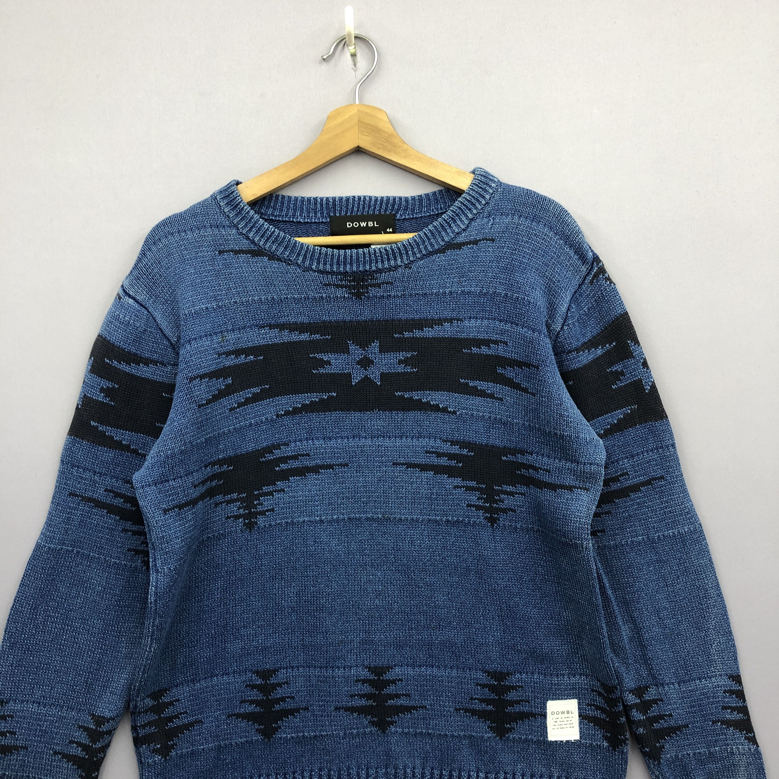 Japanese Brand Navajo Aztec Denim Pattern Sweater Japanese Sweatshirt Size US S / EU 44-46 / 1 - 2 Thumbnail