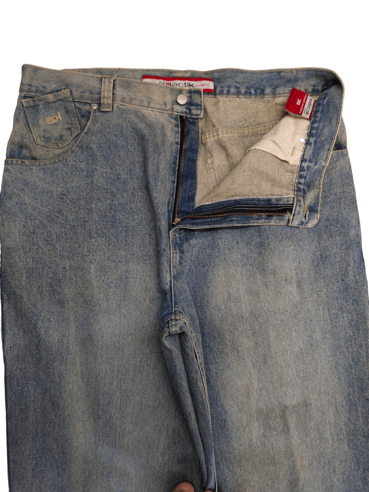 Ecko Unltd. Baggy Jeans Eklectik Genes Sand Wash Wide Leg Jeans Y2k Jnco Size US 38 / EU 54 - 15 Thumbnail