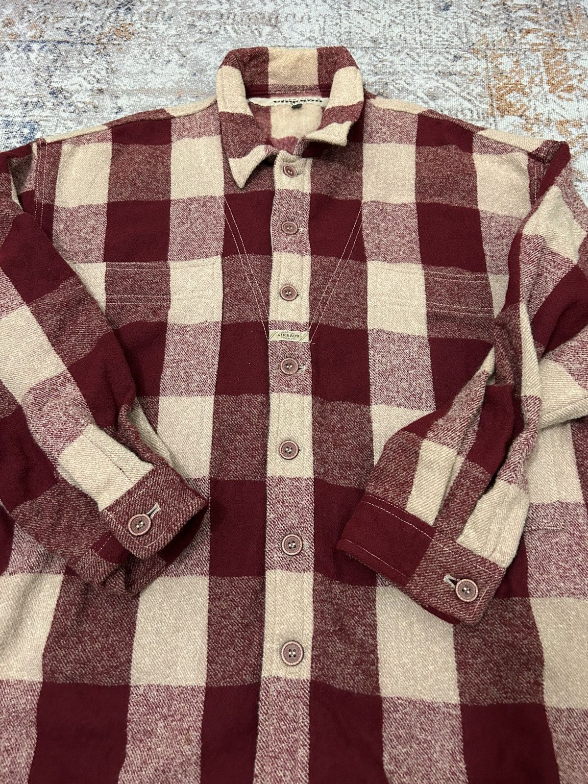Marithe + Francois Girbaud Vintage Marithe Francois Girbaud Big Pocket Plaid Wool Shirt Size US XL / EU 56 / 4 - 3 Thumbnail