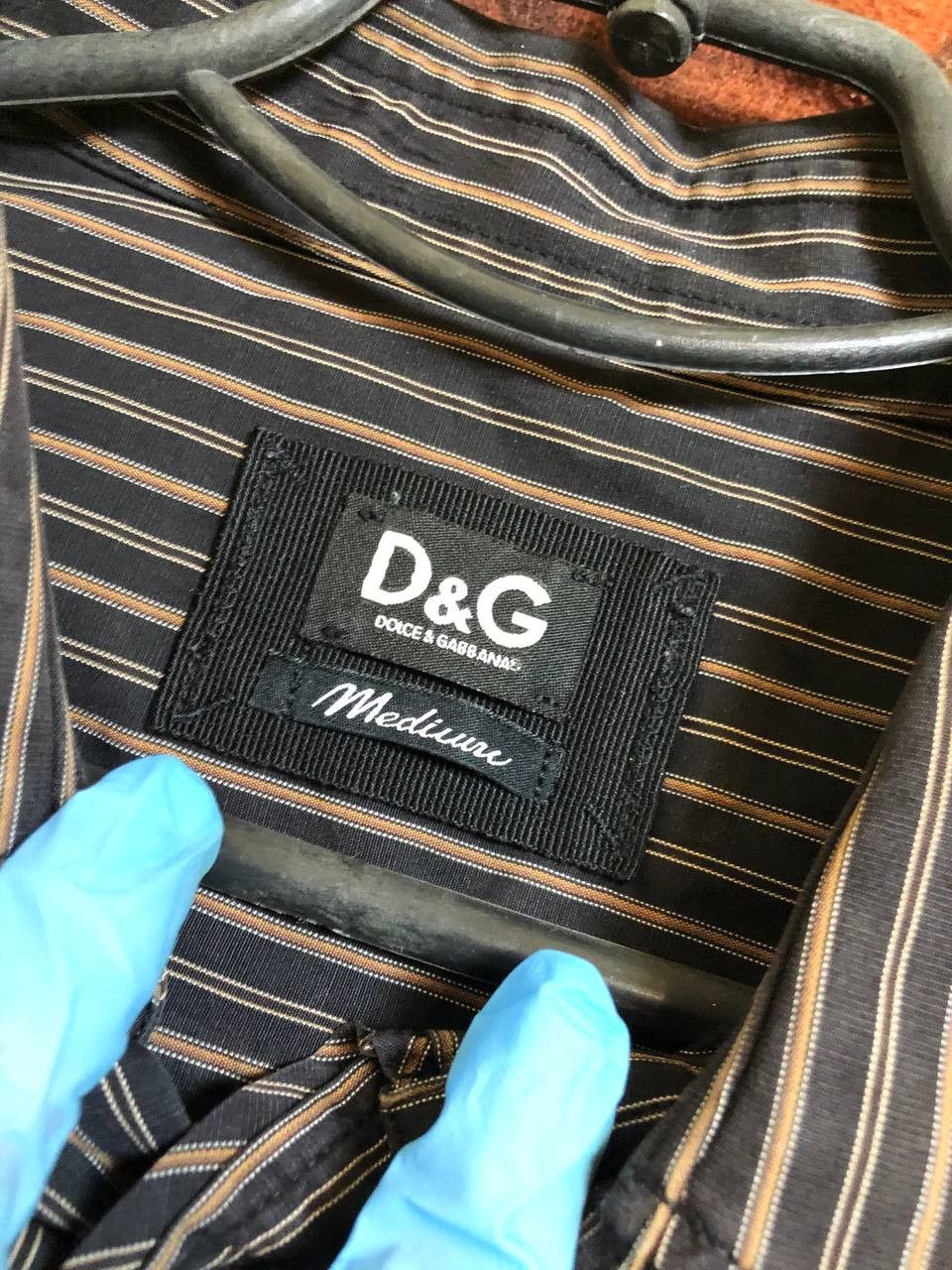 Dolce & Gabbana Men's Dolce & Gabbana (D&G) Formal Striped Shirt Size US M / EU 48-50 / 2 - 2 Thumbnail
