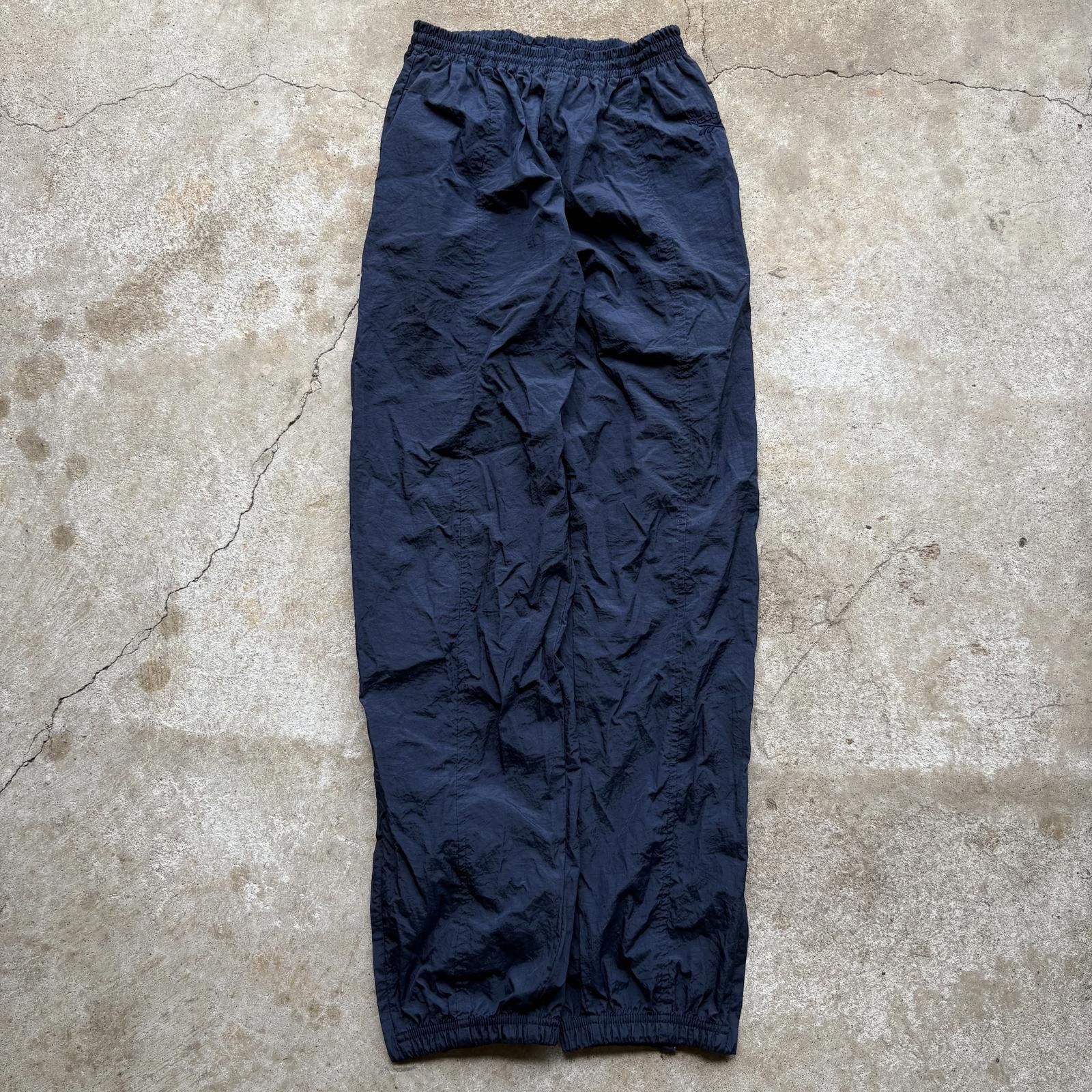 Reebok × Vintage Vintage Y2K Reebok Baggy Wide Leg Grunge Navy Track Pants Size US 30 / EU 46 - 1 Thumbnail