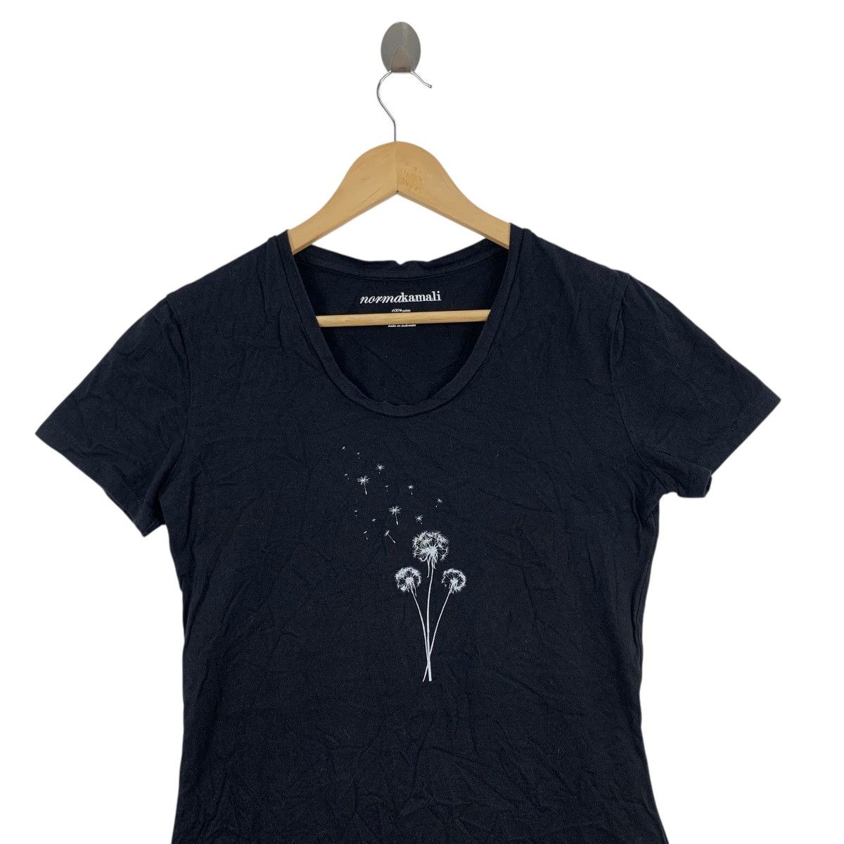Norma Kamali NORMA KAMALI American Fashion Flower Short Sleeve Tshirt Size L / US 10 / IT 46 - 2 Thumbnail