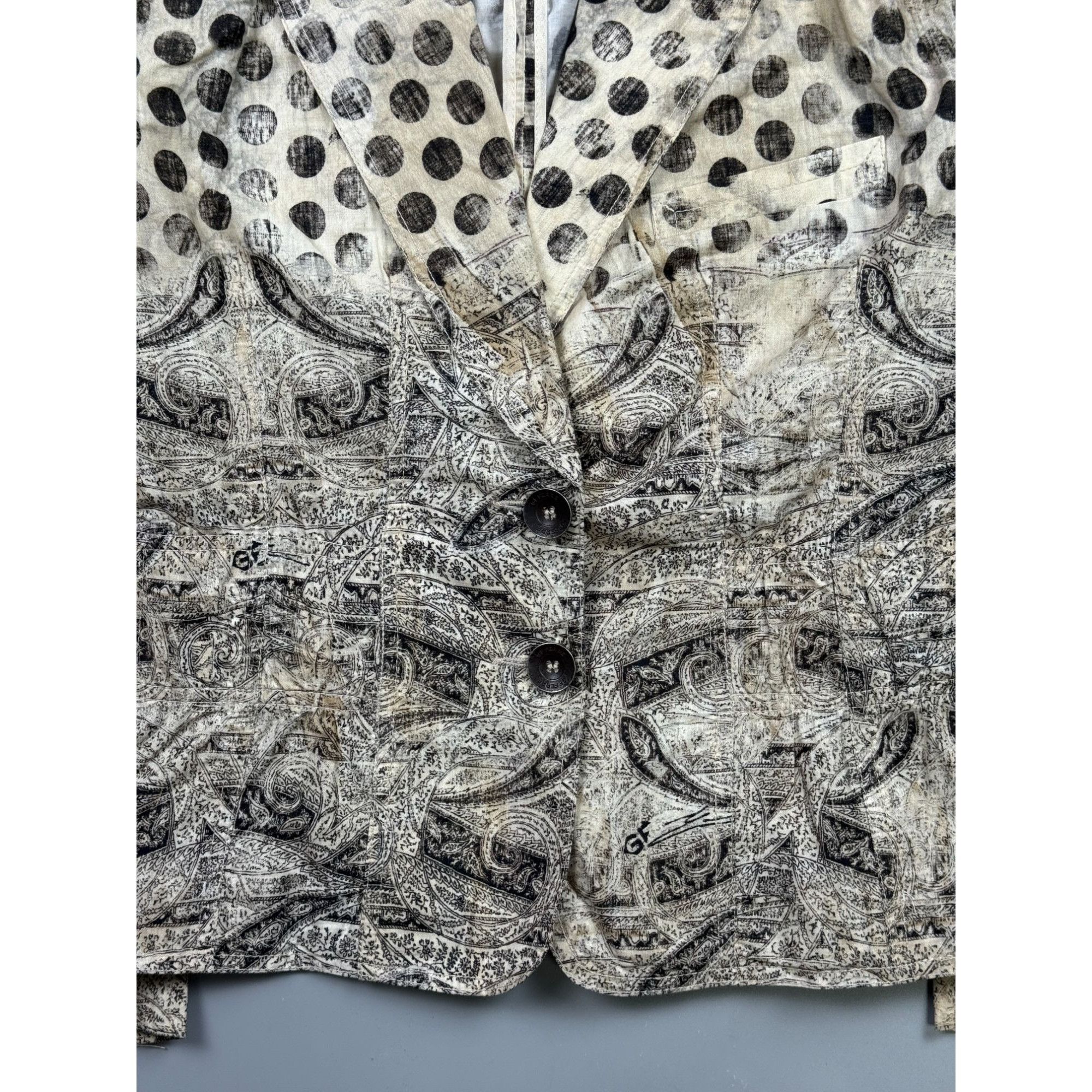 Gianfranco Ferre Gianfranco GF Ferre Vintage Abstract Pattern Blazer (Y1218) Size M / US 6-8 / IT 42-44 - 4 Thumbnail