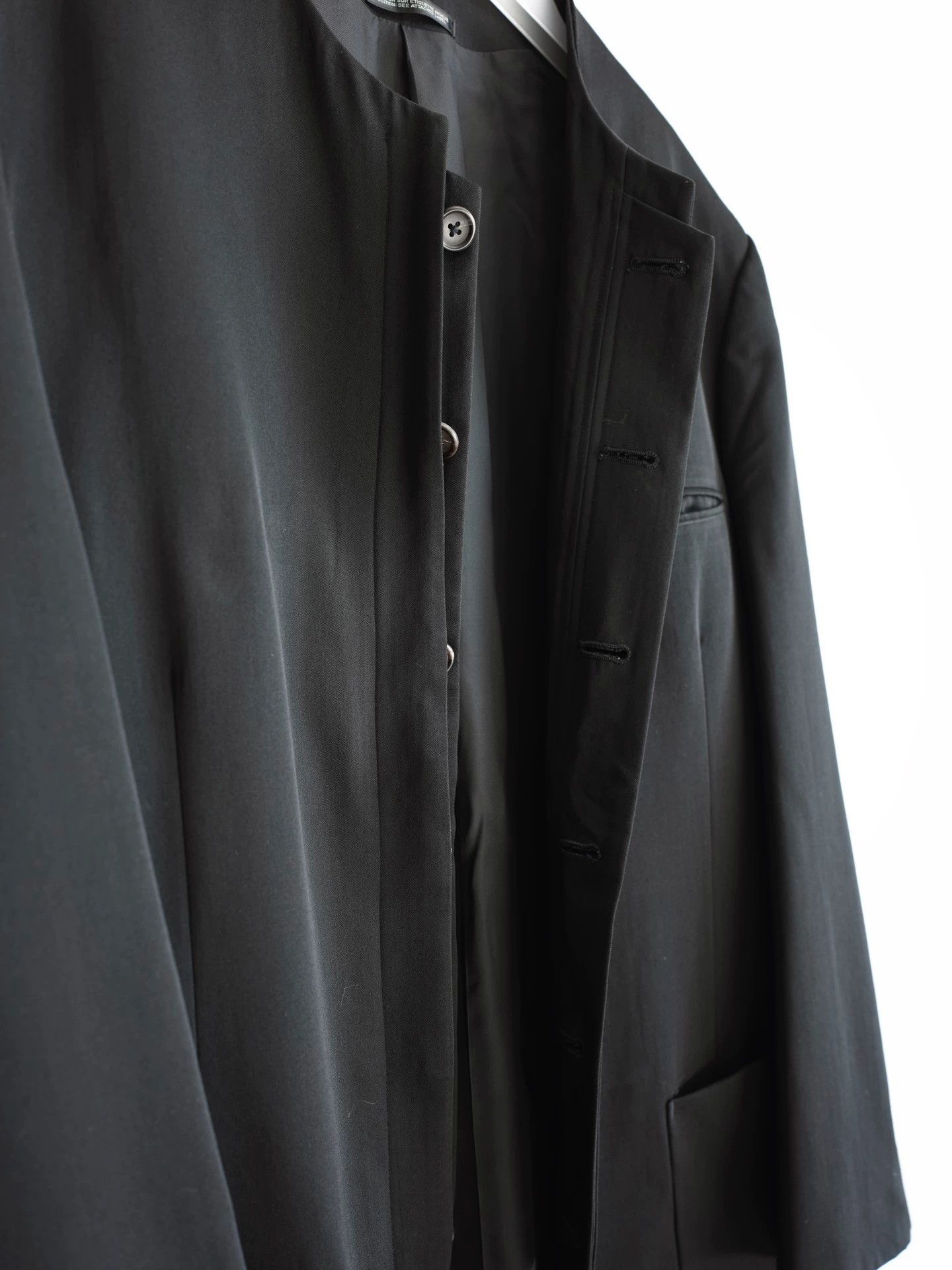 Yohji Yamamoto Yohji Yamamoto Concealed Button Collarless Jacket Size US S / EU 44-46 / 1 - 4 Thumbnail