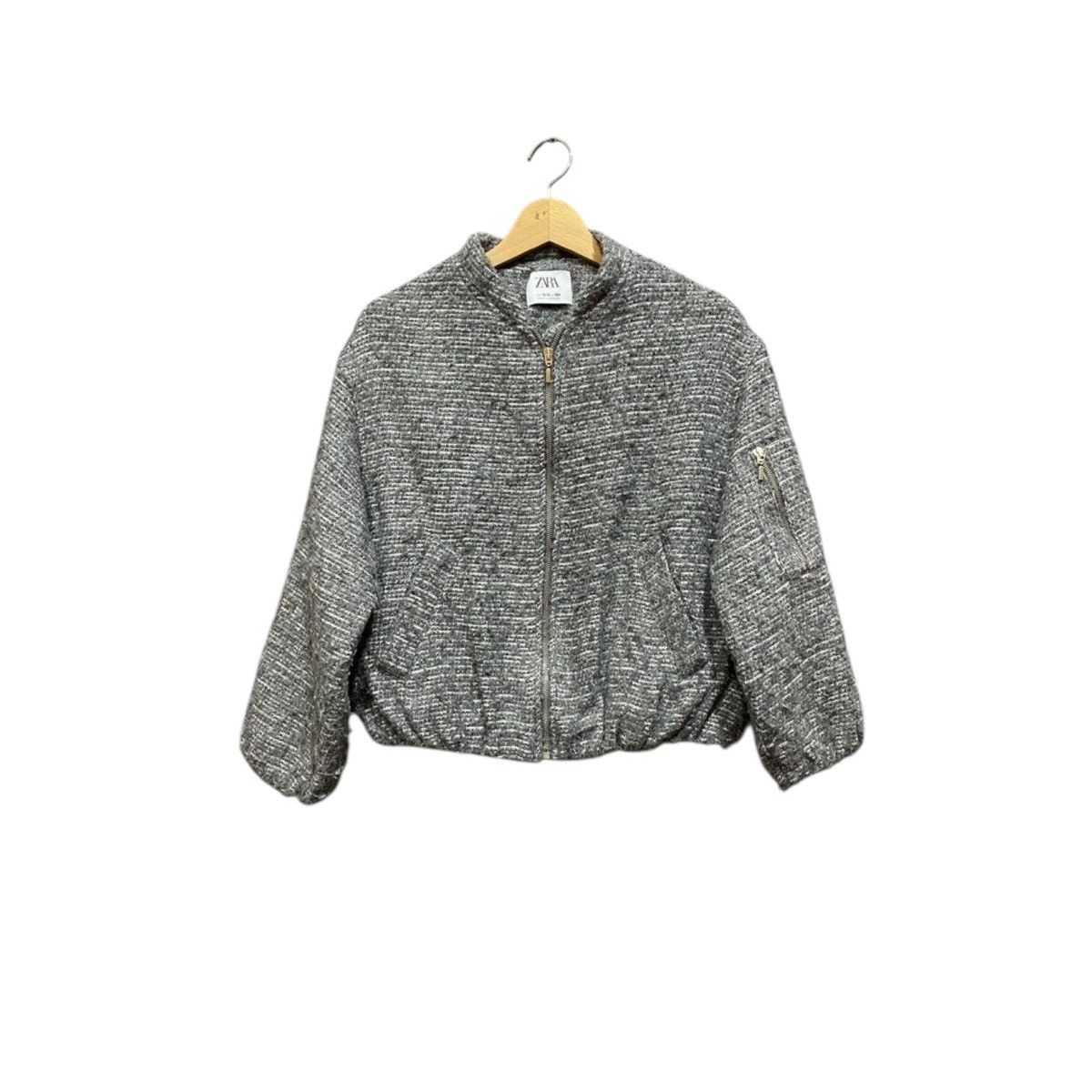 Designer × Zara Zara Grey Cotton Outer Shell Coats, Jacket&Waistcoats Women Size M / US 6-8 / IT 42-44 - 1 Thumbnail