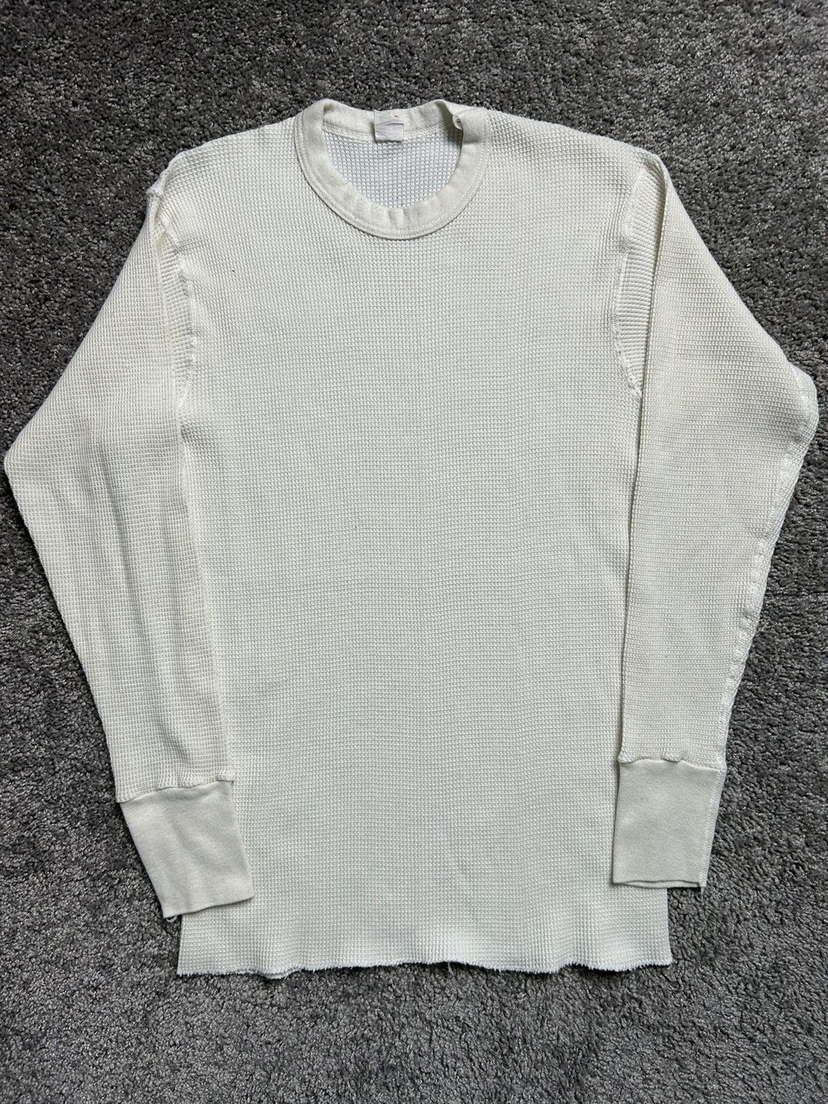 Fruit Of The Loom × Vintage Vintage 80s Fruit of the Loom Waffle Thermal Made in USA Size US XL / EU 56 / 4 - 1 Thumbnail