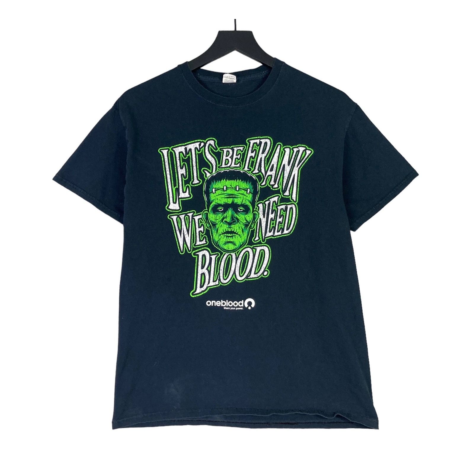Fruit Of The Loom One Blood Frankenstein Shirt Mens M Classic Horror Monster Size US M / EU 48-50 / 2 - 1 Thumbnail