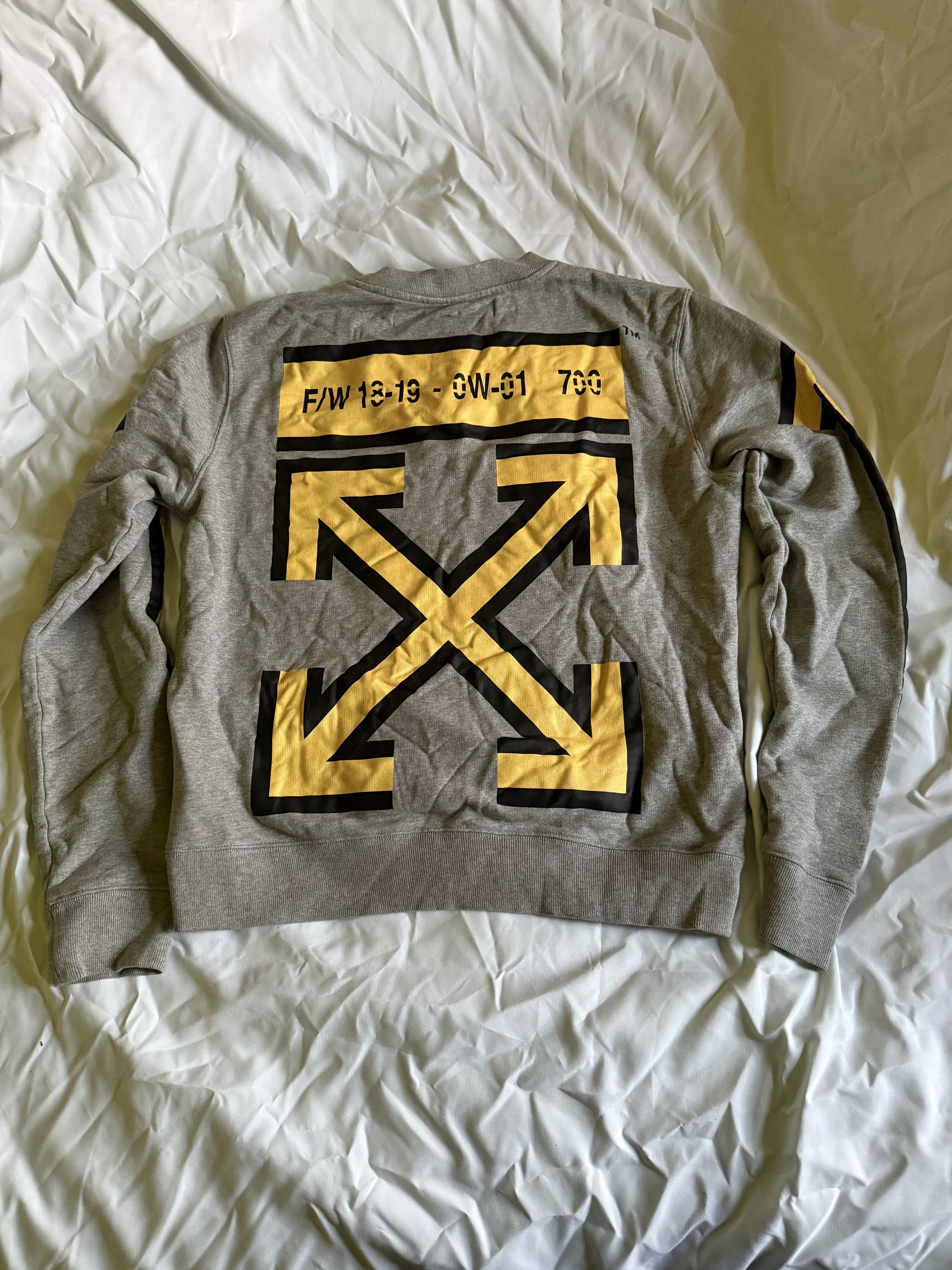 Off-White Off white gray yellow arrow sweater Size US M / EU 48-50 / 2 - 3 Thumbnail