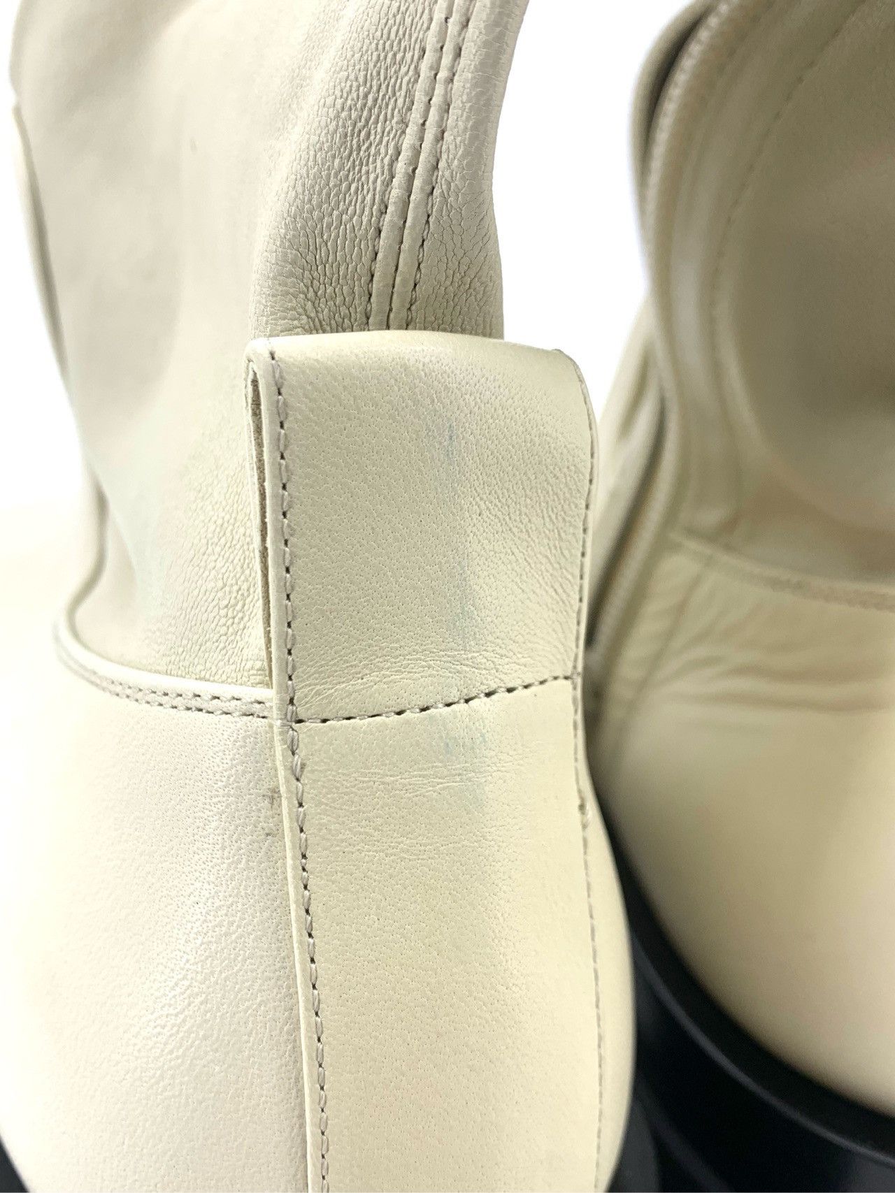 Bottega Veneta Bottega Veneta Women's Thick-Sole High-Heel Leather Boots Size US 7 / IT 37 - 8 Thumbnail