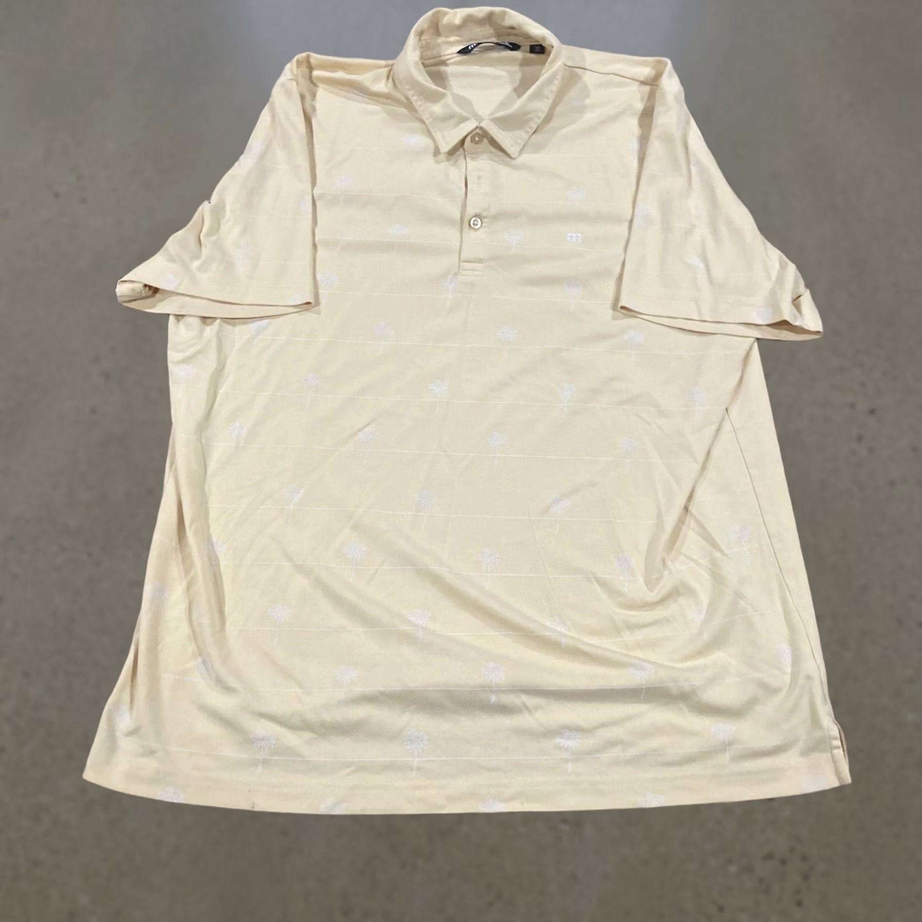 TravisMathew Travis Mathew Polo Shirt Mens 2XL Yellow California Palm Trees Golf Shirt Size US XXL / EU 58 / 5 - 1 Thumbnail