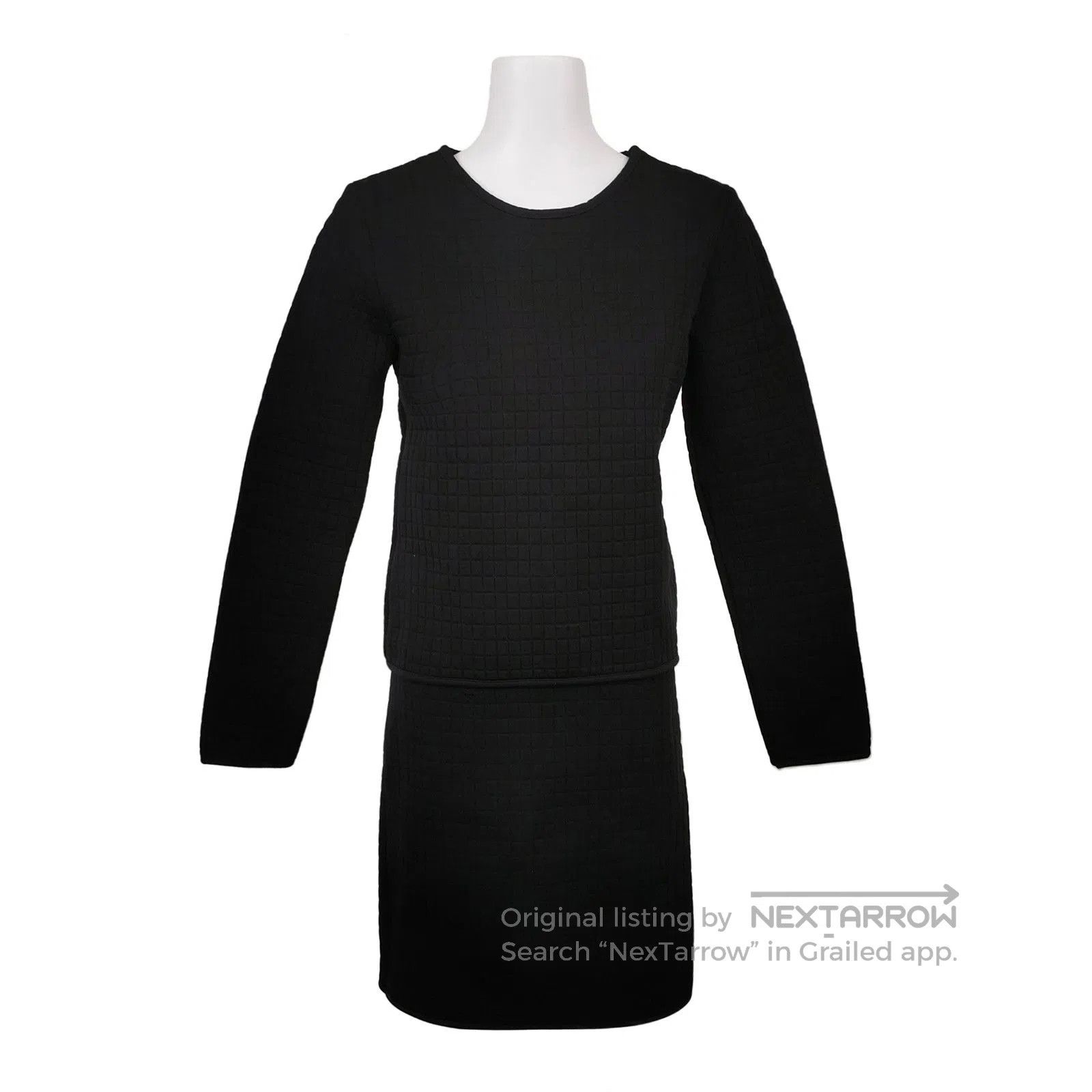 Balenciaga Balenciaga XS Black Quilted Top & Skirt Set. Size XS / US 0-2 / IT 36-38 - 1 Thumbnail