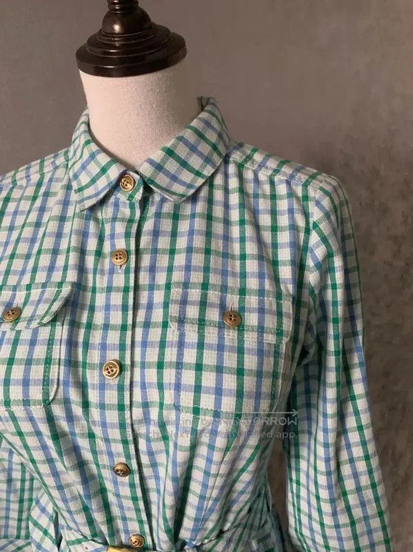 Burberry Burberry Checkered Long Sleeve Dress for Women. Size XS / US 0-2 / IT 36-38 - 3 Thumbnail