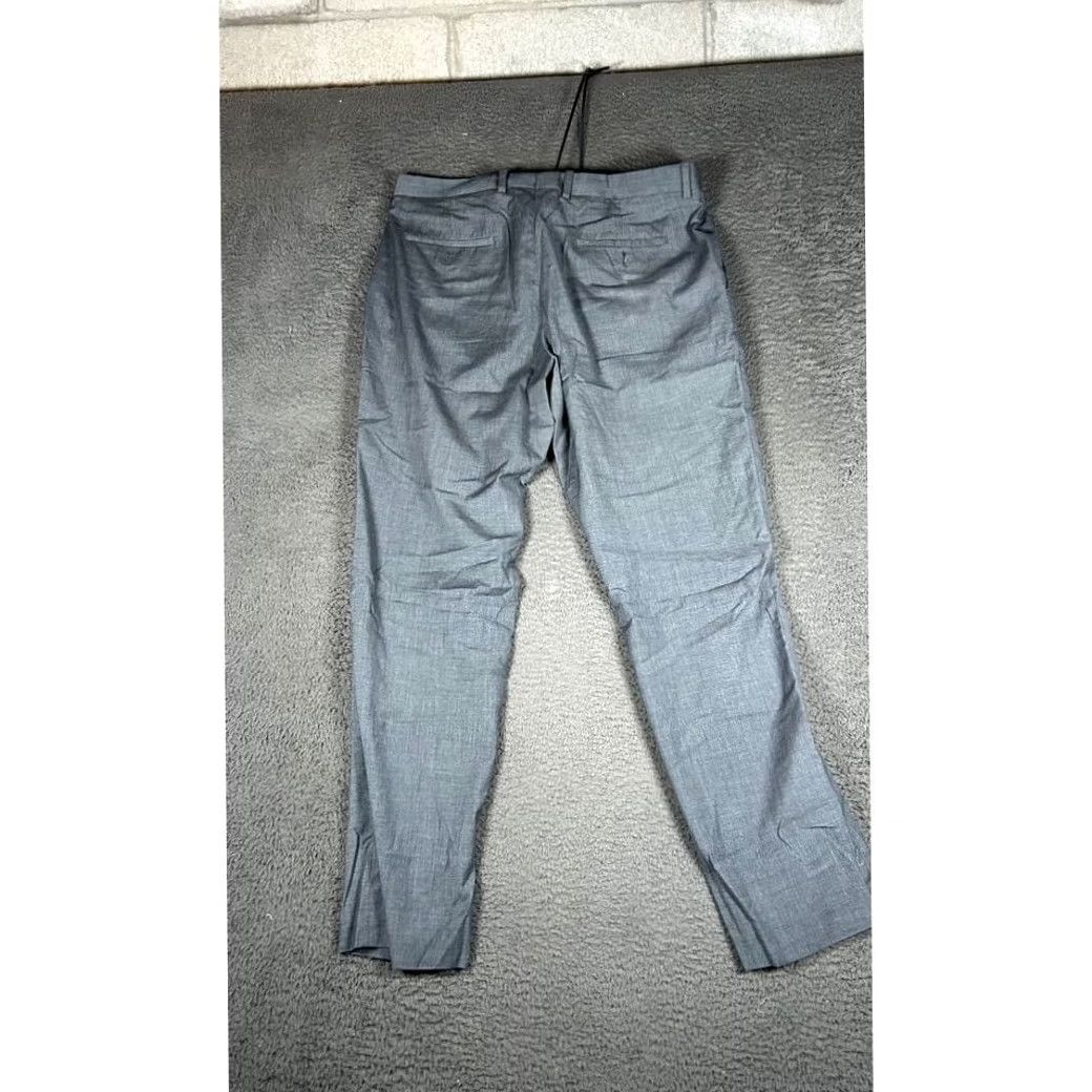 Perry Ellis Perry Ellis Portfolio Slim Fit Gray Dress Pants Business Trousers 36x32 Mens Size US 36 / EU 52 - 4 Thumbnail
