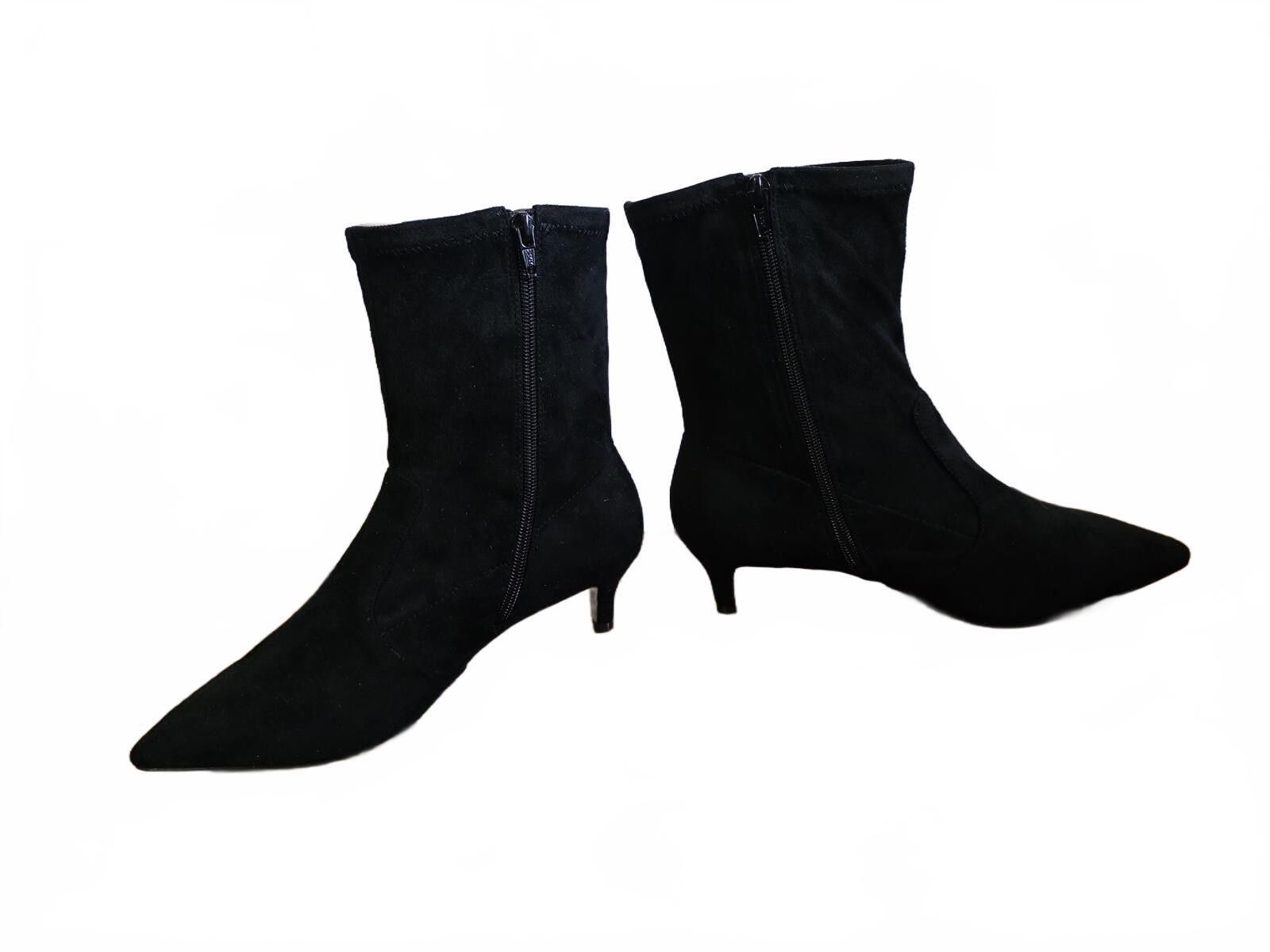 Other Comfortview Black Fabric Kitten Heel Ankle Boots Size 7WW Size US 7 / IT 37 - 5 Thumbnail