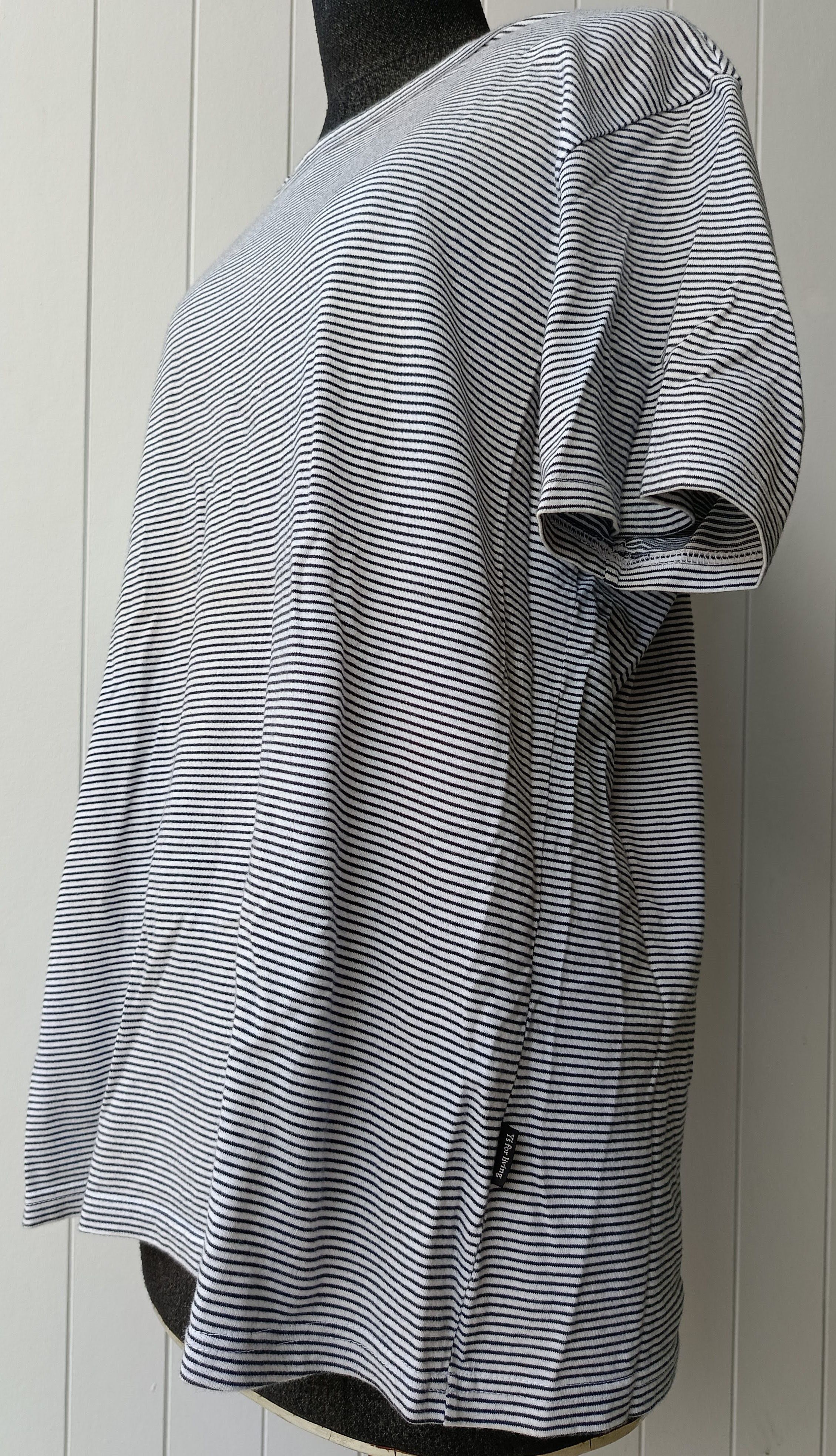 Yohji Yamamoto Yohji Yamamoto Y's Ys for living blue striped large tshirt Size US L / EU 52-54 / 3 - 6 Thumbnail