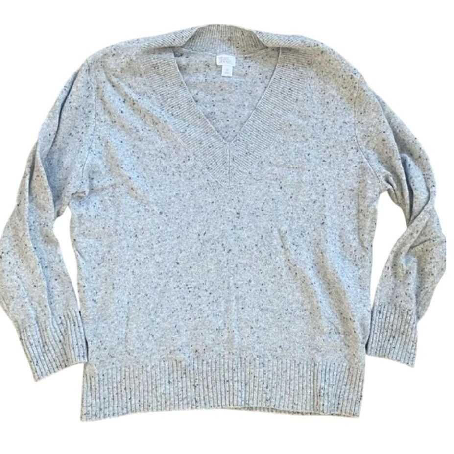 Other Cozy Gray Sweater By Stars Above With Speckled Design V-Neck Size ONE SIZE - 7 Thumbnail