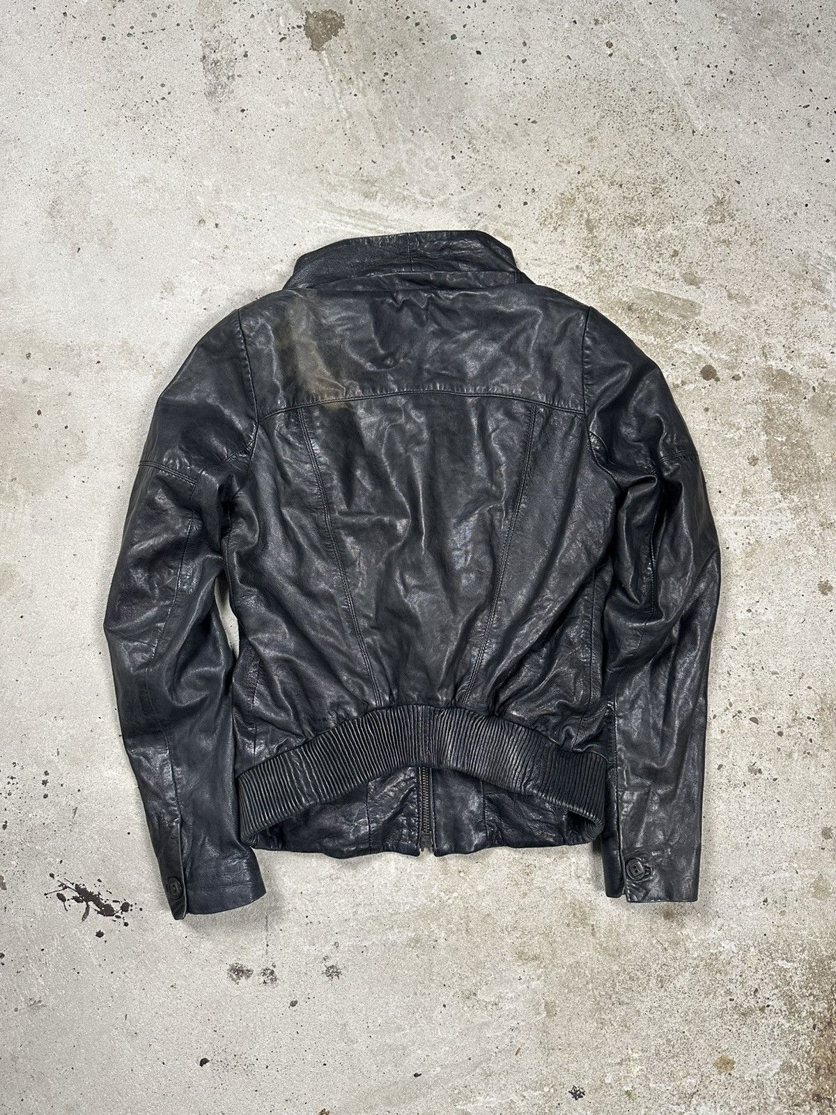 Japanese Brand × Vintage Vintage Y2K Black Leather Moto Biker Style Jacket Japanese Size US S / EU 44-46 / 1 - 2 Thumbnail