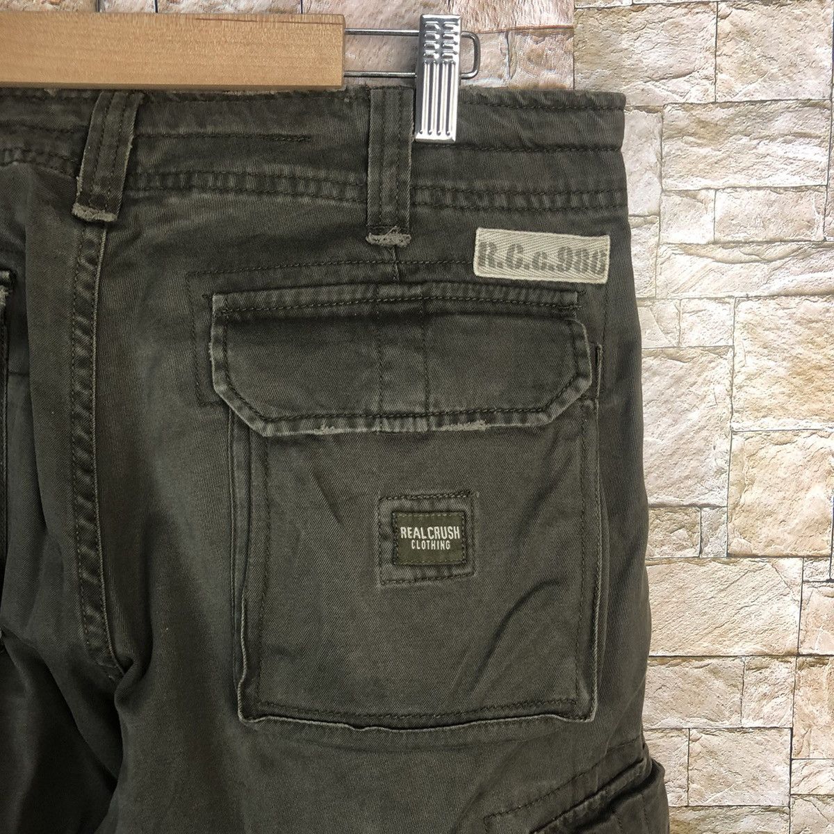 Japanese Brand Real Crush Dark Brown Cargo Multipocket Pants #A79 Size US 31 - 20 Thumbnail