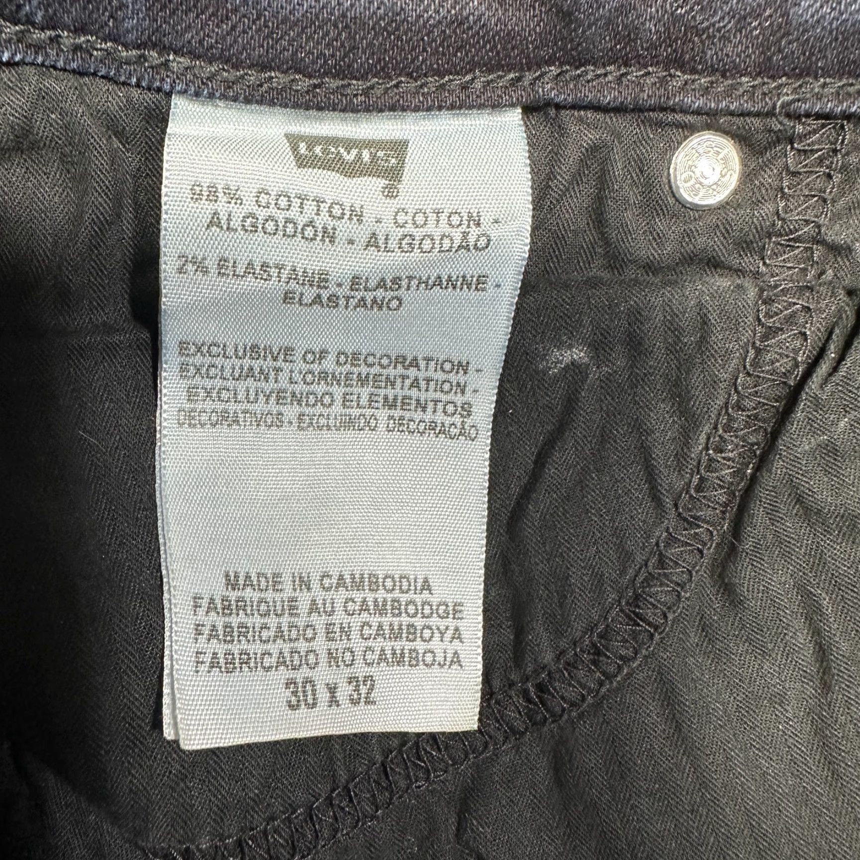Levi's Levi's Jeans Womens 30 Dark Wash Tapered Leg 5-Pocket Denim Cotton Blend Stretch Blue Classic Modern Size 30 Size 30" / US 8 / IT 44 - 6 Thumbnail