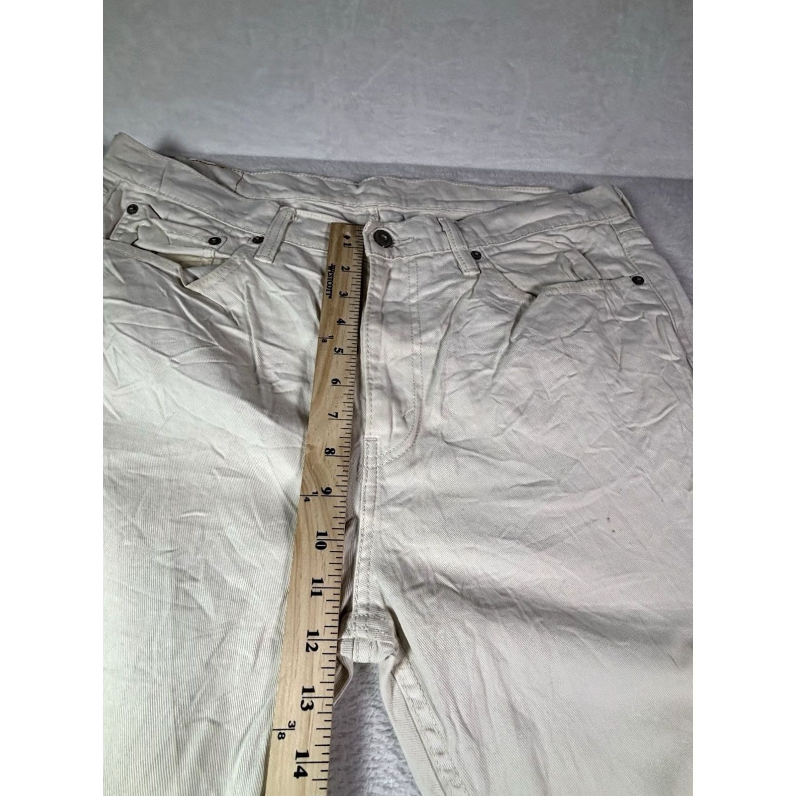 Levi's Levi's 510 Jeans White 36x32 Regular Straight Fit 5-Pocket Denim Cotton Zip Red Tab Logo Mens Jeans Size US 36 / EU 52 - 3 Thumbnail