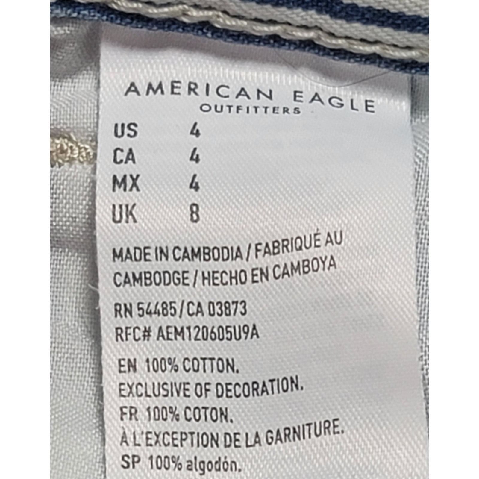 American Eagle Outfitters American Eagle Blue White Stripe Denim Shorts 4 Lightweight Size 27" / US 4 / IT 40 - 4 Thumbnail