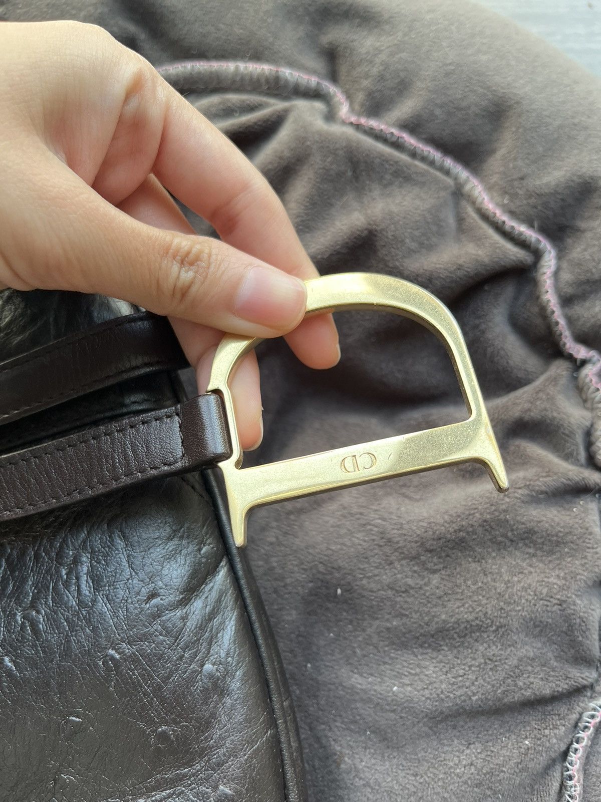 Dior Dior ostrich saddle bag Size ONE SIZE - 11 Thumbnail