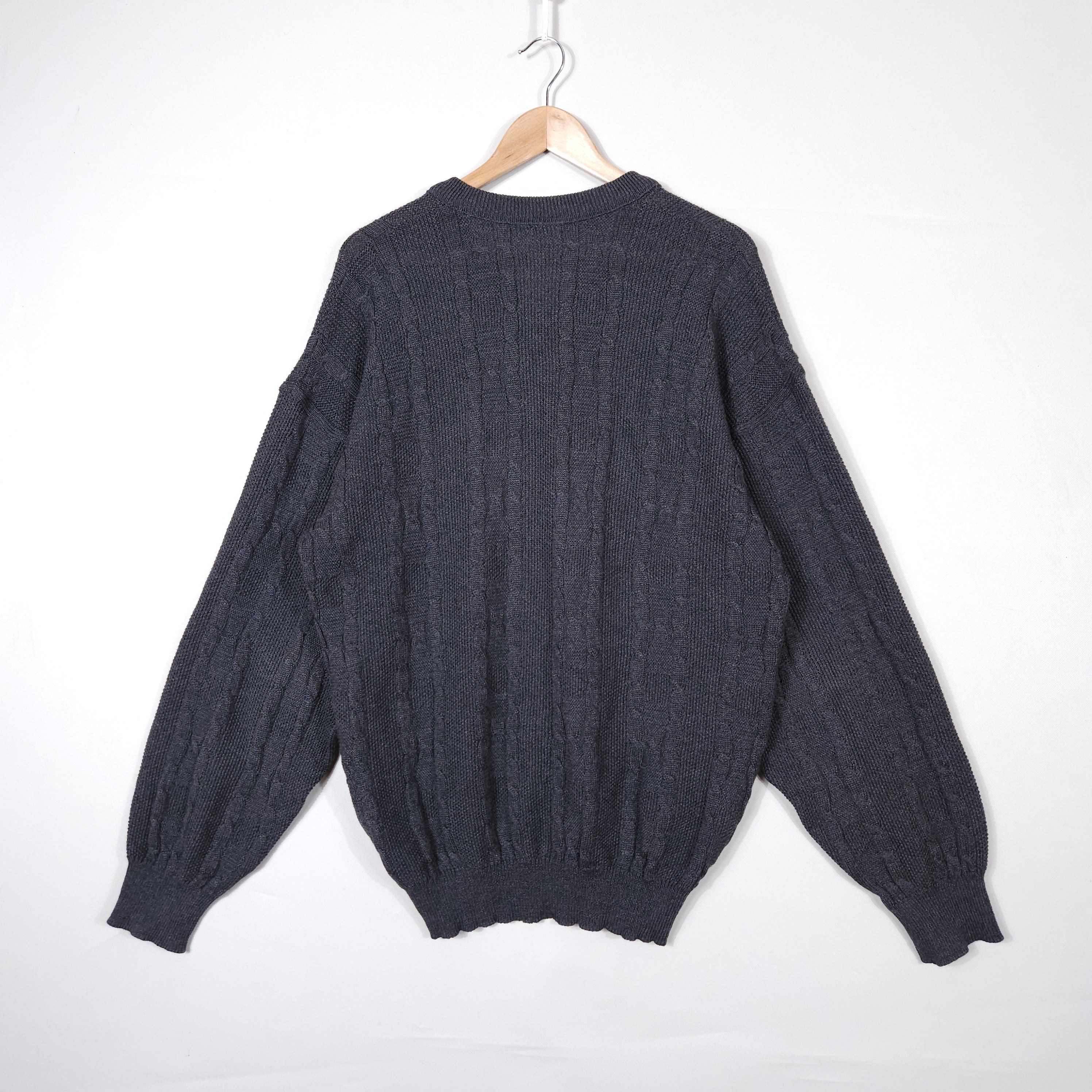 Lacoste × Vintage Chemise Lacoste Cable Knit Sweater Wool V-neck France 6 /XL Size US XL / EU 56 / 4 - 3 Thumbnail